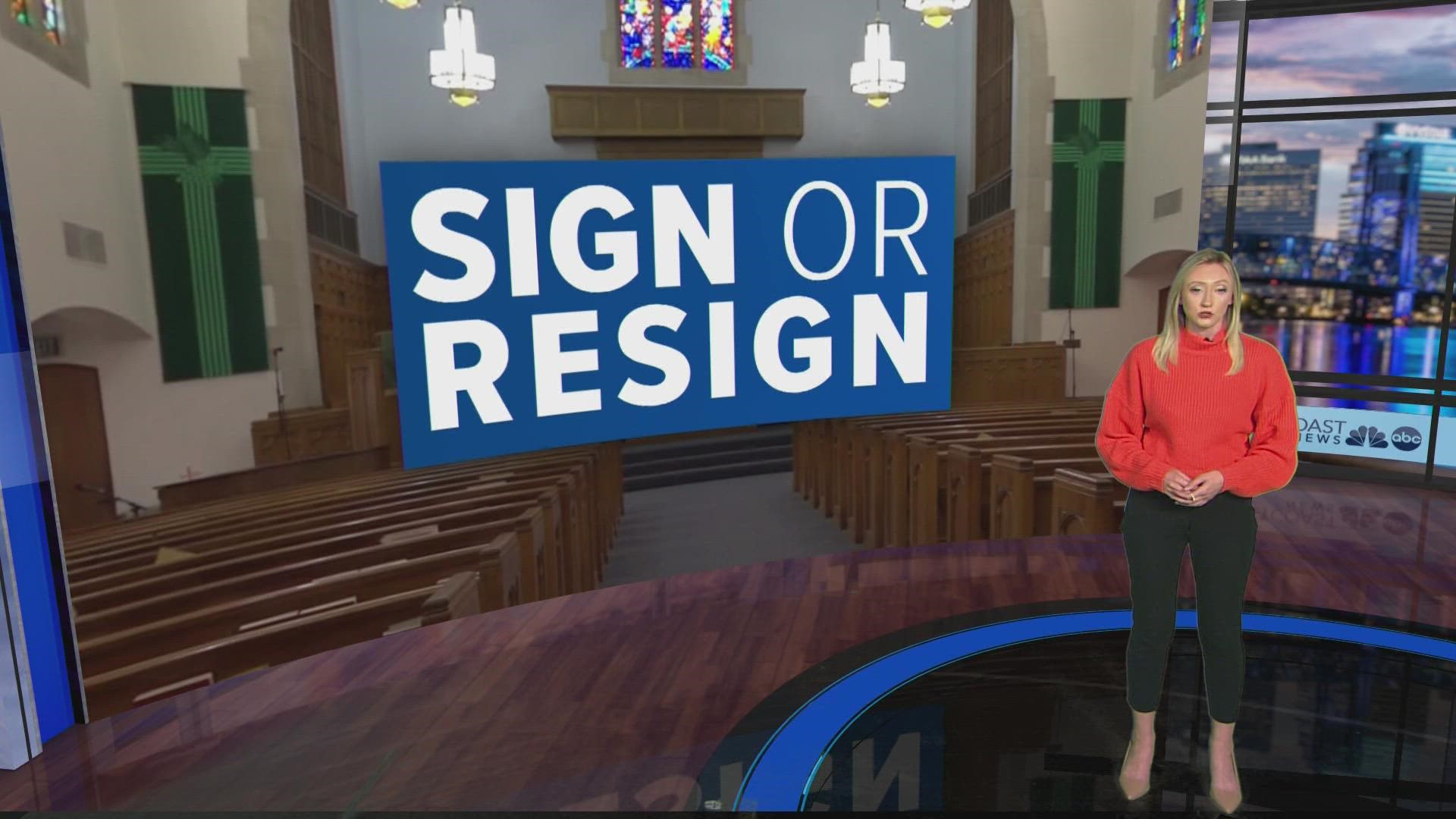 The church, which has long opposed LGBTQ rights in Jacksonville, is now requiring members to sign an anti-gay pledge to remain in the church.
