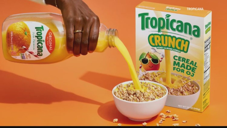Tropicana launches cereal made to be eaten with Orange juice