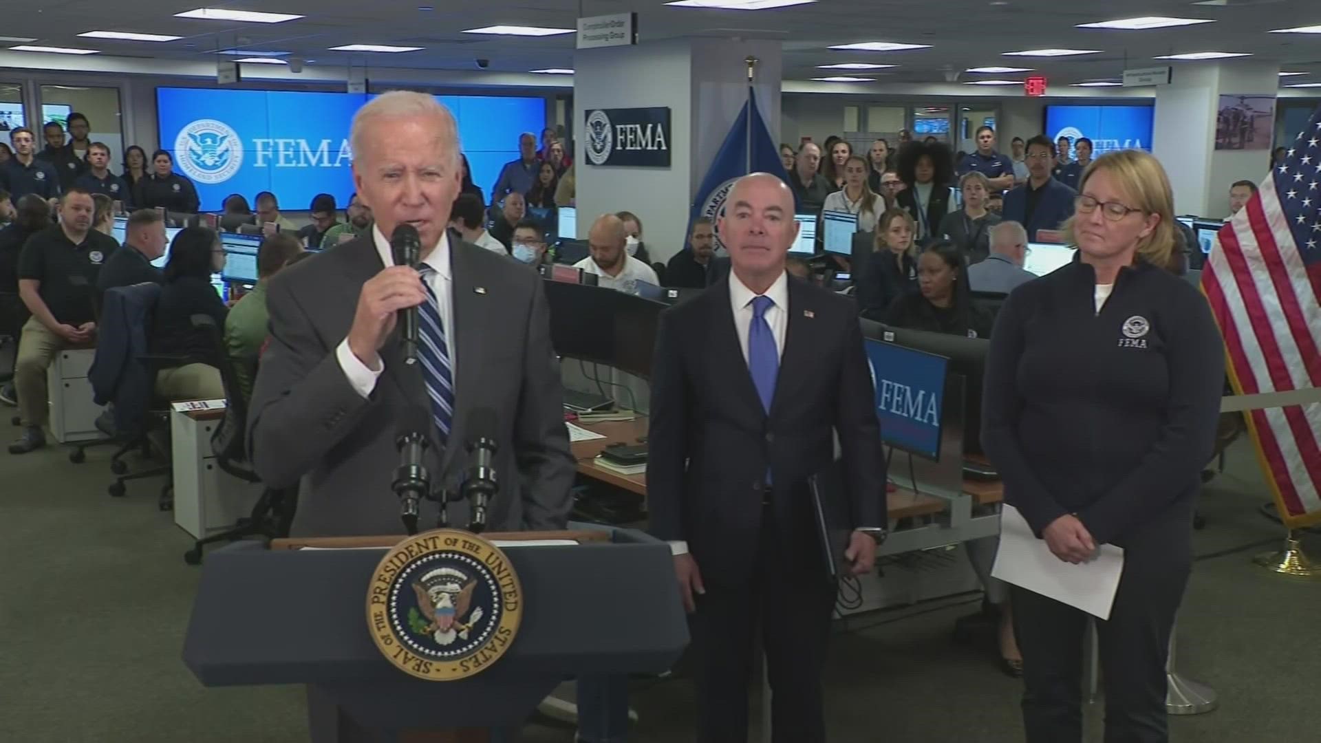 Biden says however long it takes to rebuild Florida after Hurricane Ian, the federal government will be there.