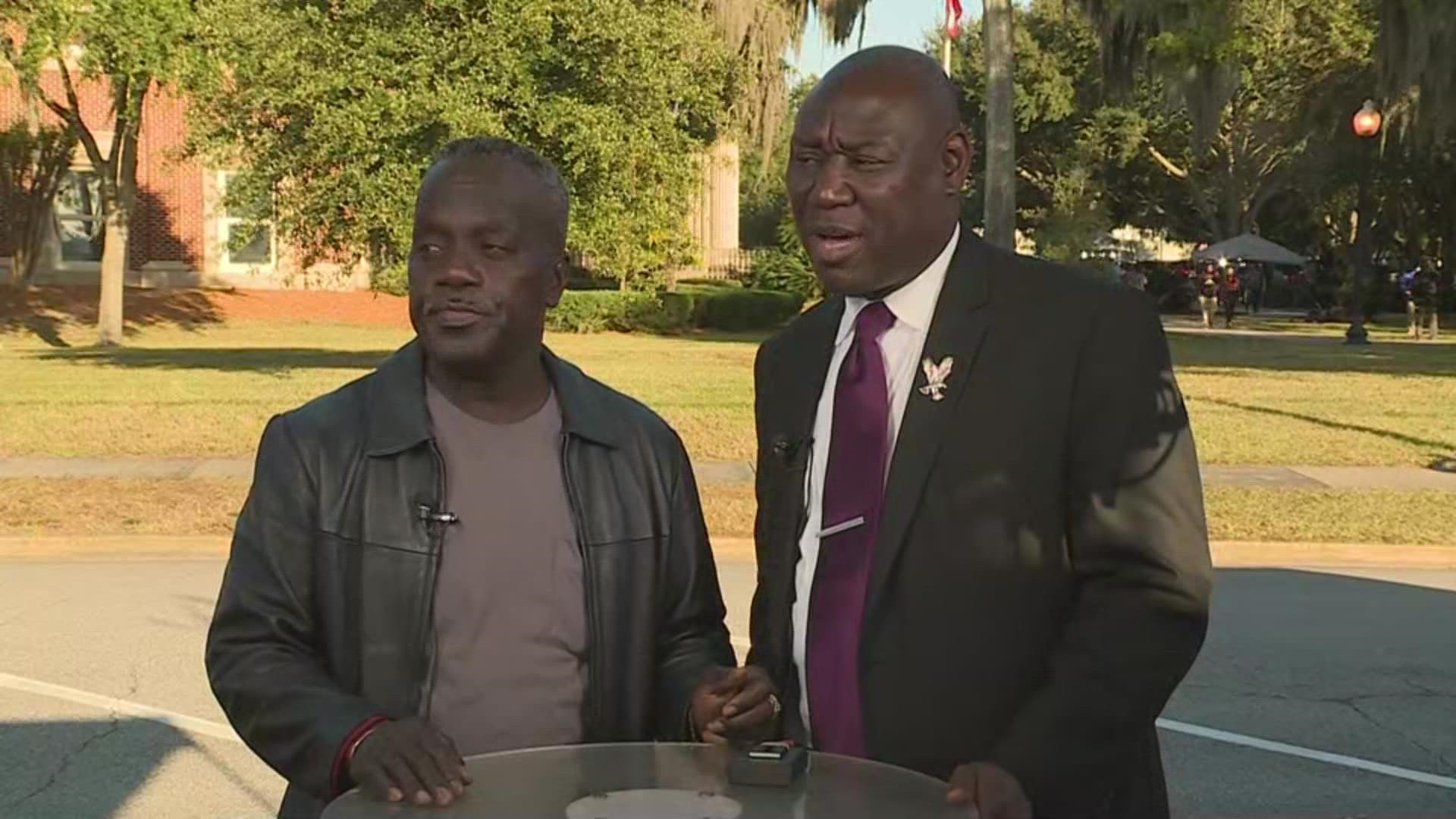 Attorney Benjamin Crump explains that his client felt gut-wrenching emotion.