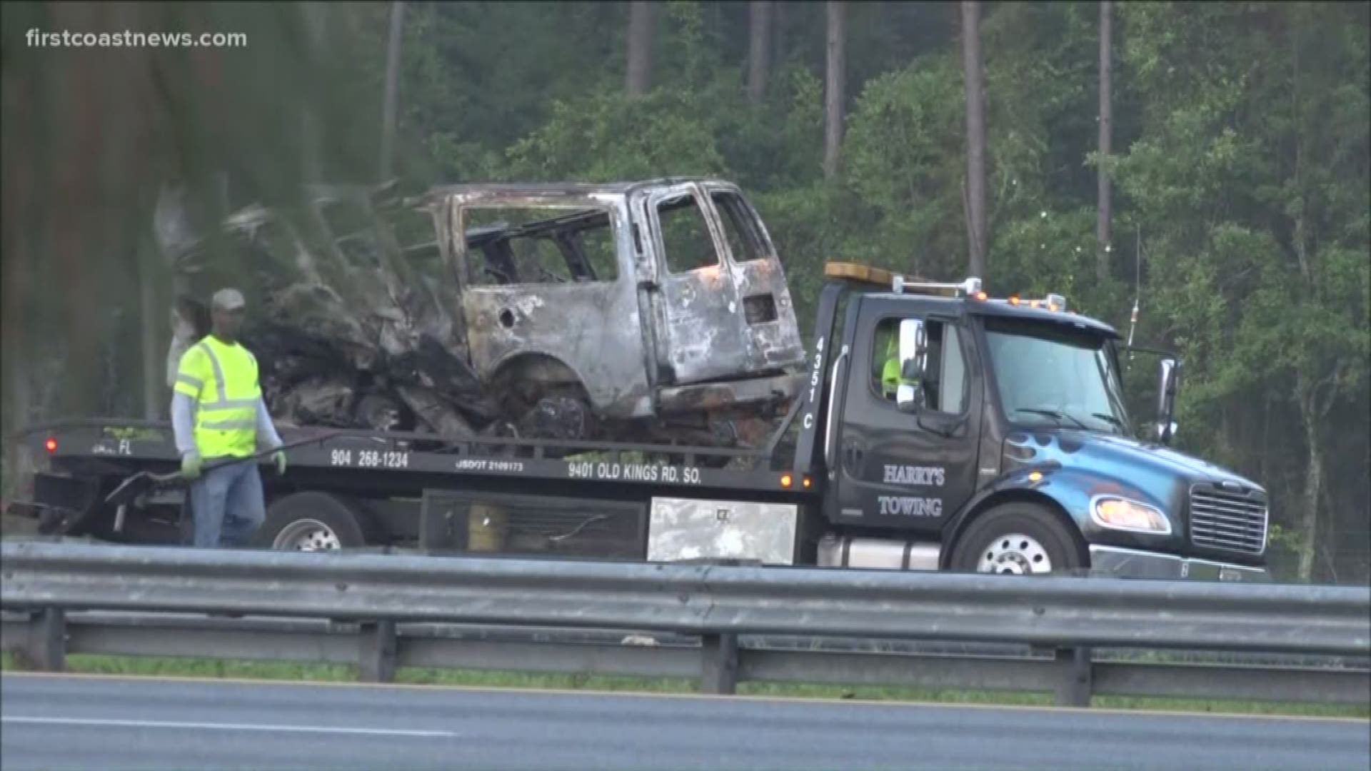 The Florida Highway Patrol says that traffic is being diverted from I-95 onto Southbound I-295 South of Philips Highway.