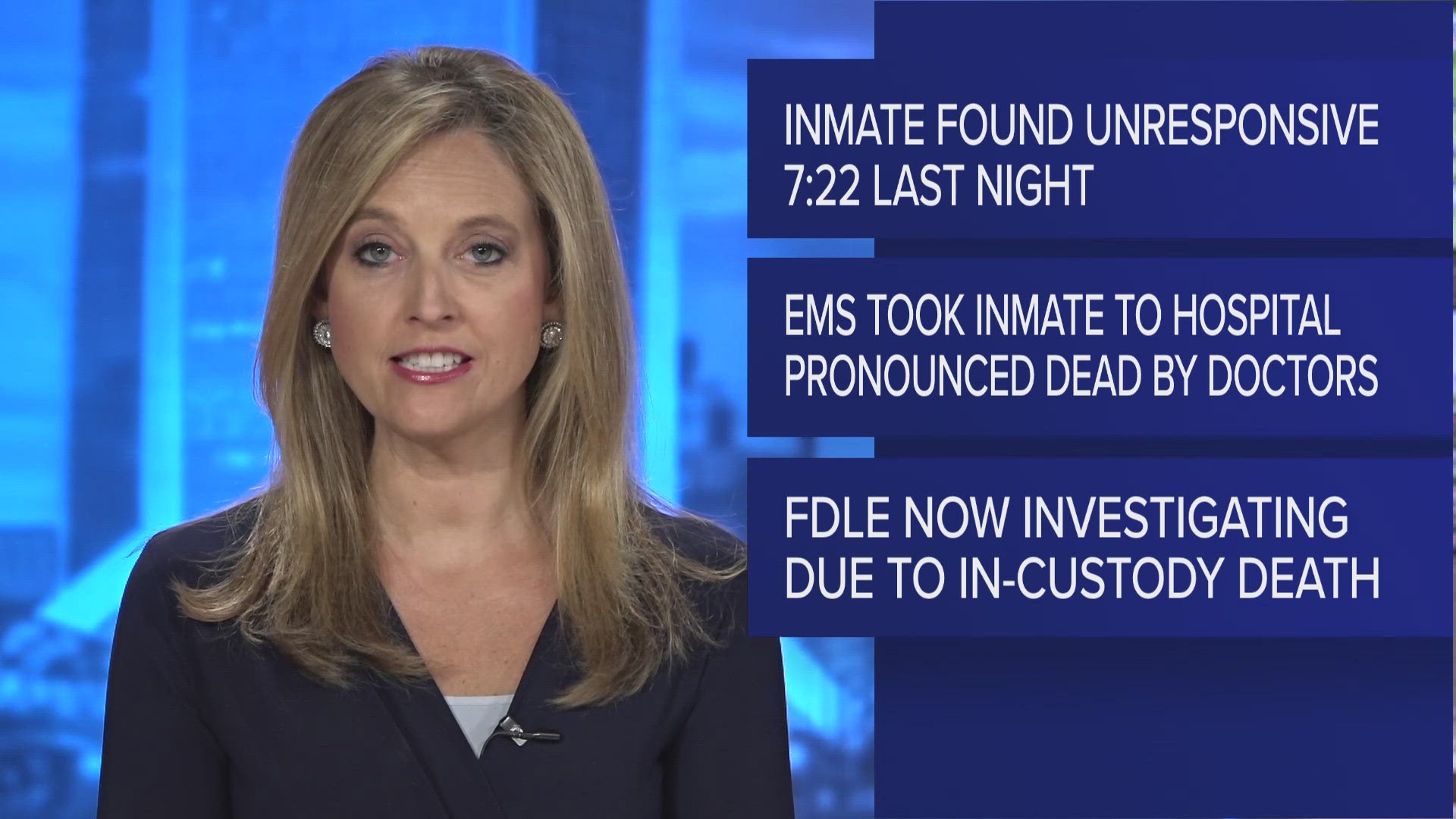 A Columbia County Sheriff's Office spokesperson said the inmate died Thursday night despite continuous efforts by jail staff and EMS to save their life. 