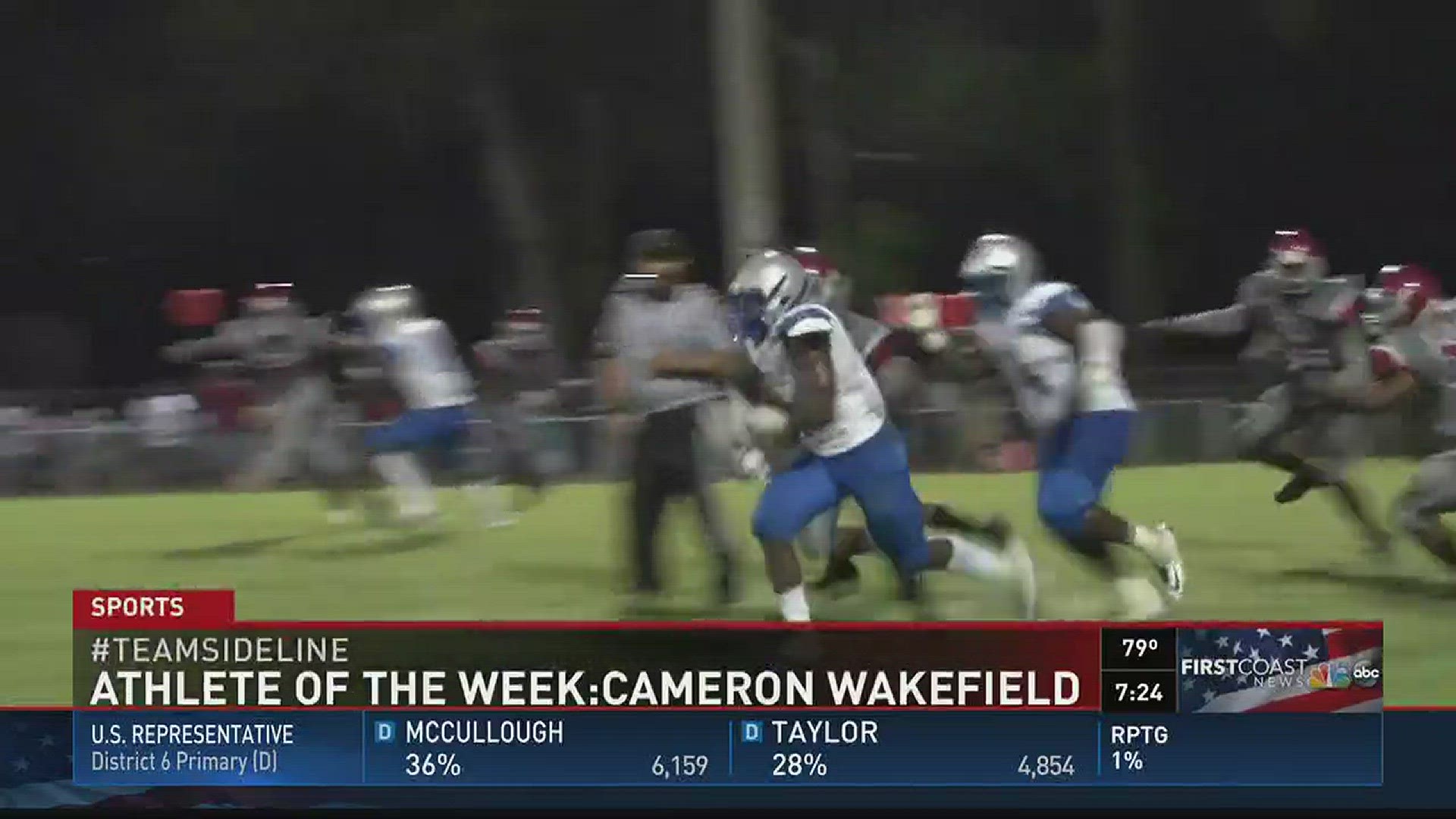 Cameron Wakefield from Lee High School earns the honor