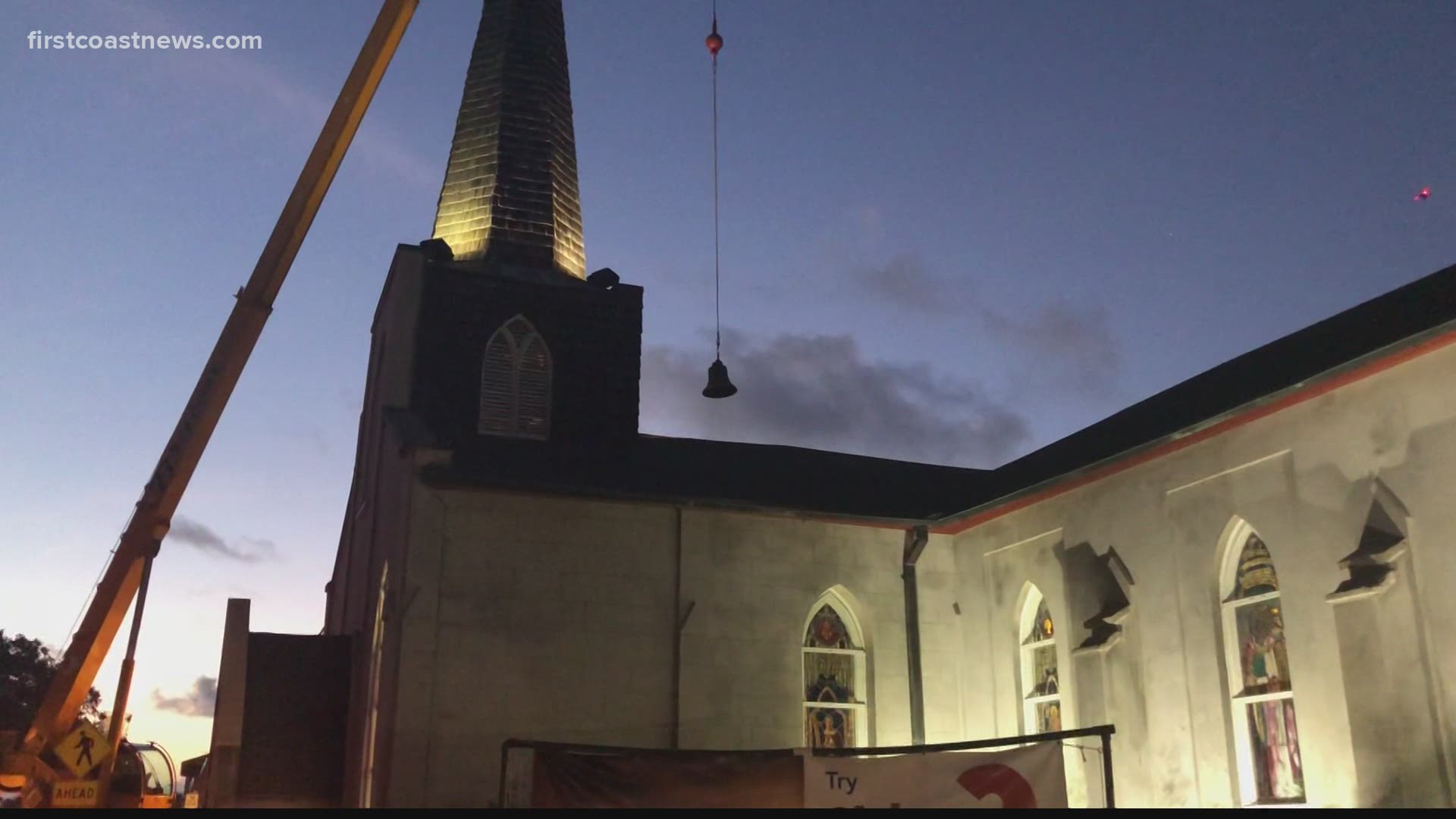 The church bell at Trinity Parish, the first Protestant church in Florida, was restored in Cincinnati. It will be rung on the church's 200th birthday.