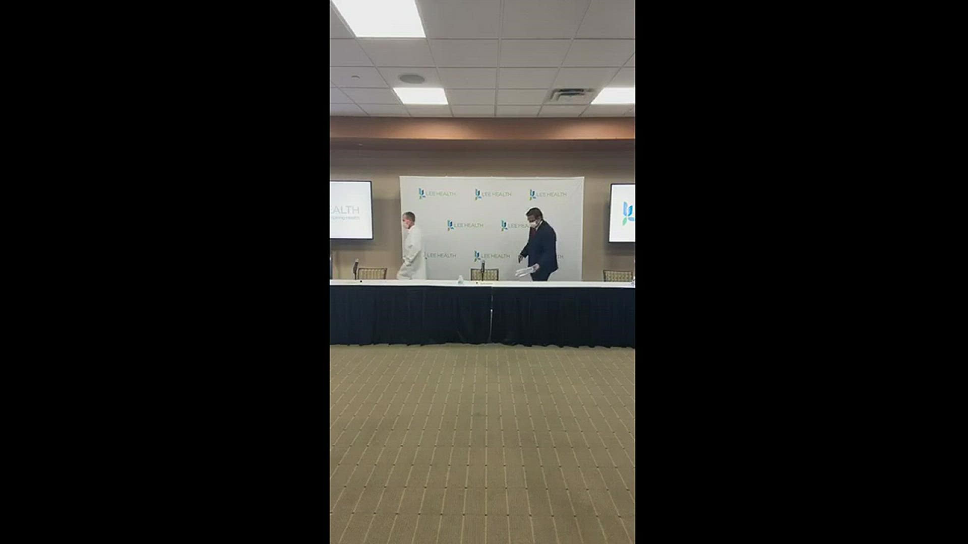 Ron DeSantis held a news conference at Lee Health in Fort Myers Monday, May 11. He talks about antigen tests, as well talks COVID-19 response efforts. Vi