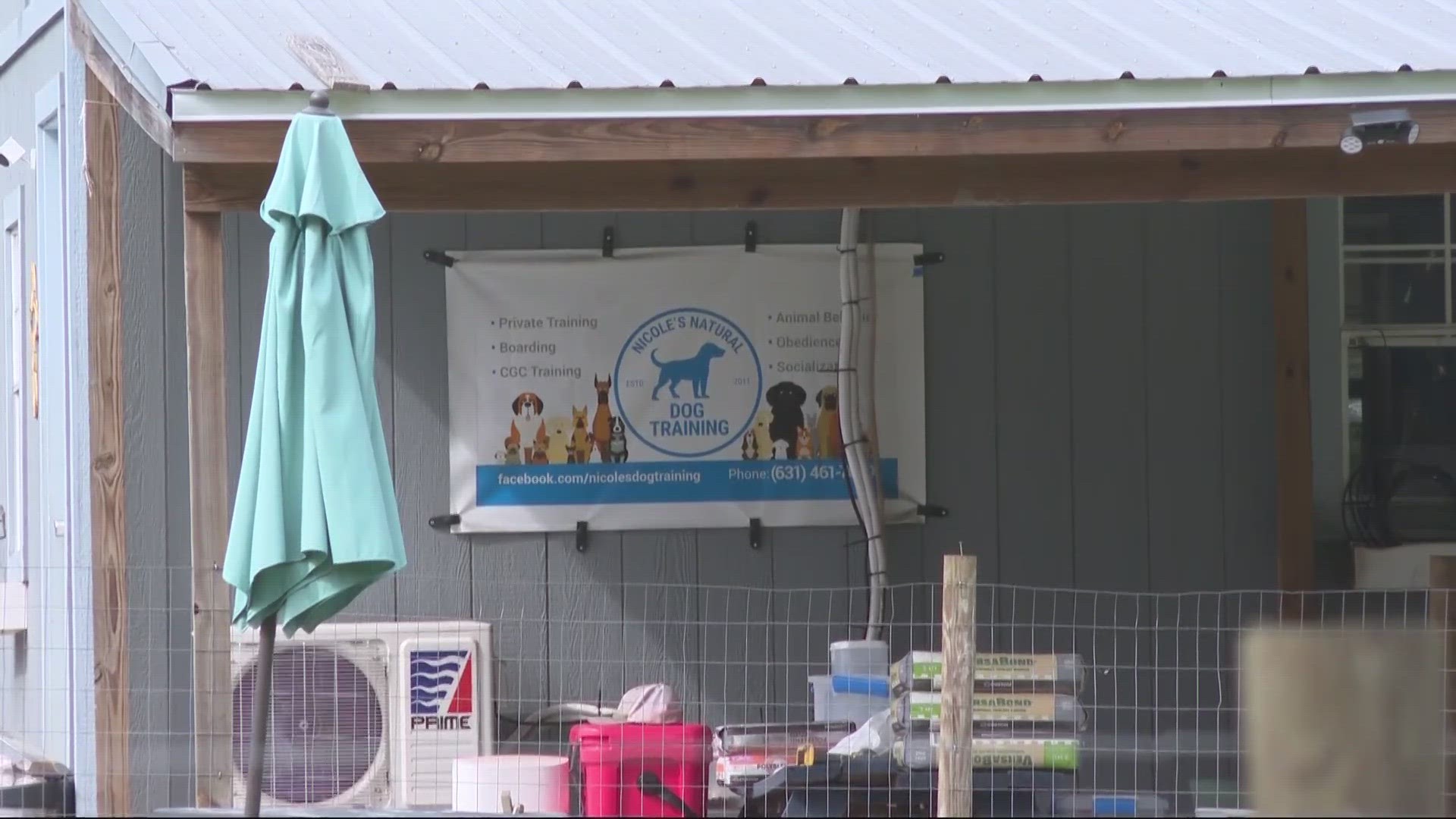 The owner of Nicole's Natural Dog Training in Columbia County said in a video on her Facebook page that an air conditioning outage led to the death of 12 dogs.