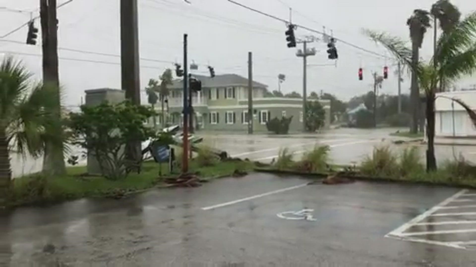 Sign blown over on A1A in Davis Shores
Credit: Renata Di Gregorio