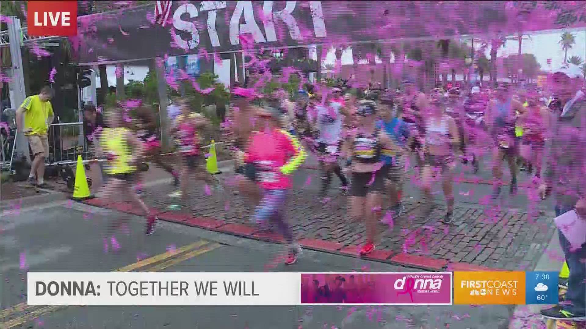 Laces were tightened, pink confetti was flowing and the runners got their cue.