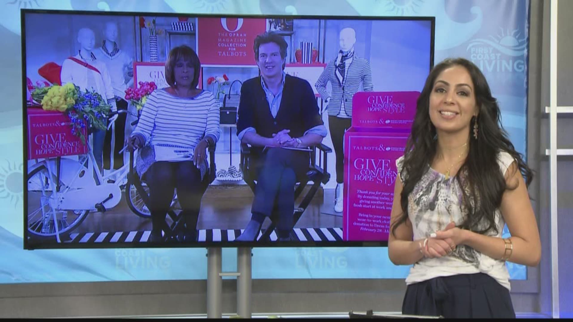 New Oprah magazine "O" and Talbots team up with an international organization to help women dress for success.