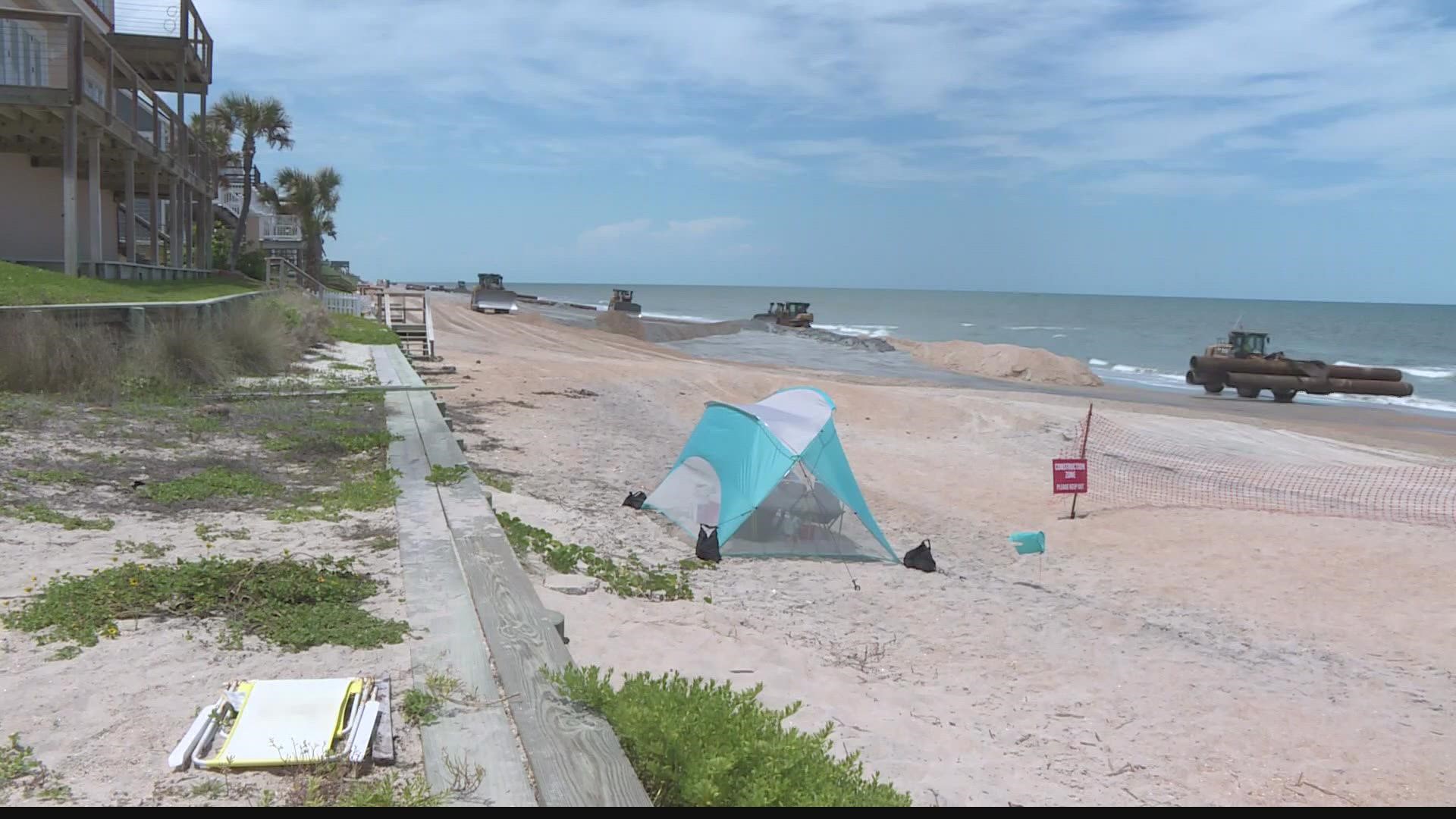 It's rare for this many beaches at one time to have sand or dune projects in St. Johns County.