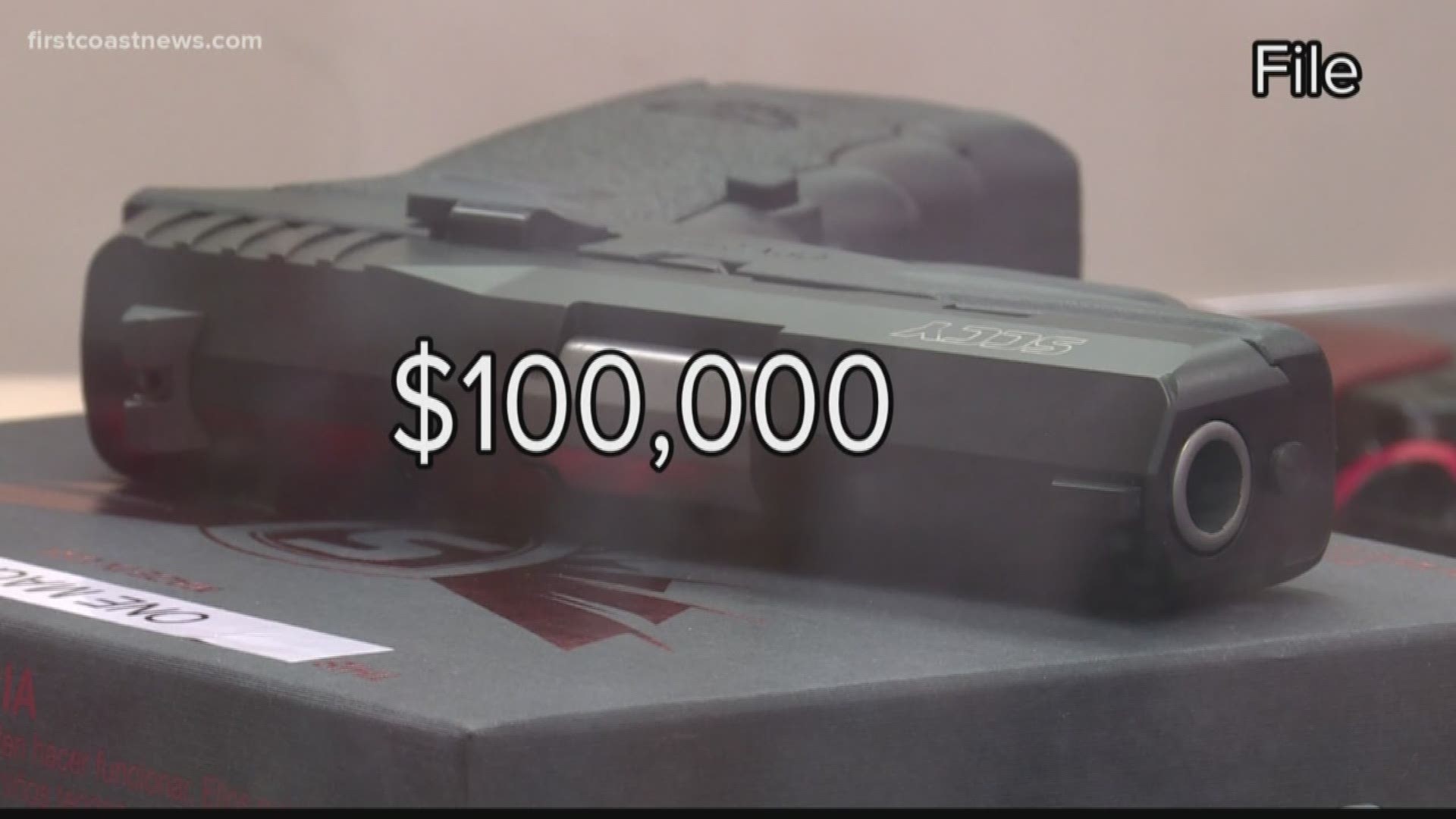 About $100,000-worth of guns were stolen from a gun store in Nassau County.