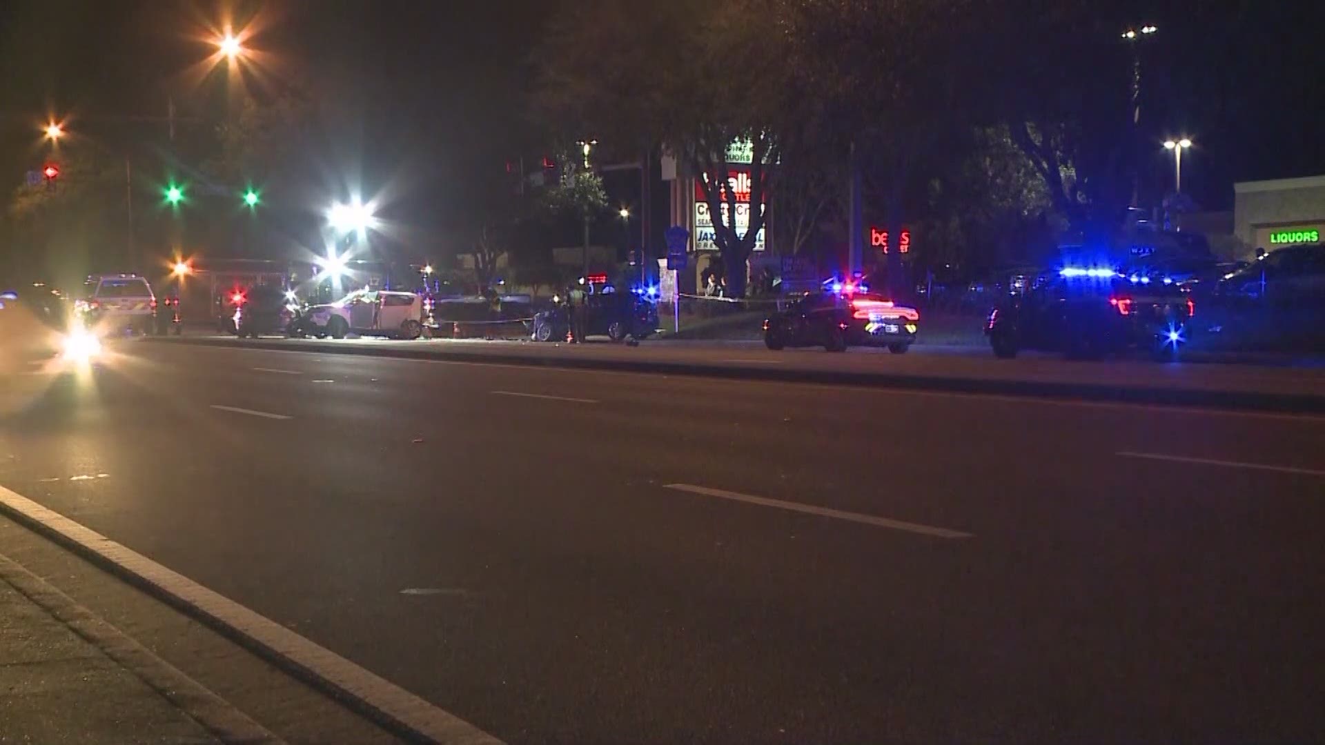 An infant was rushed to a hospital in life-threatening condition Sunday evening after a multi-car crash shut down traffic in Orange Park, according to Florida Highway Patrol.