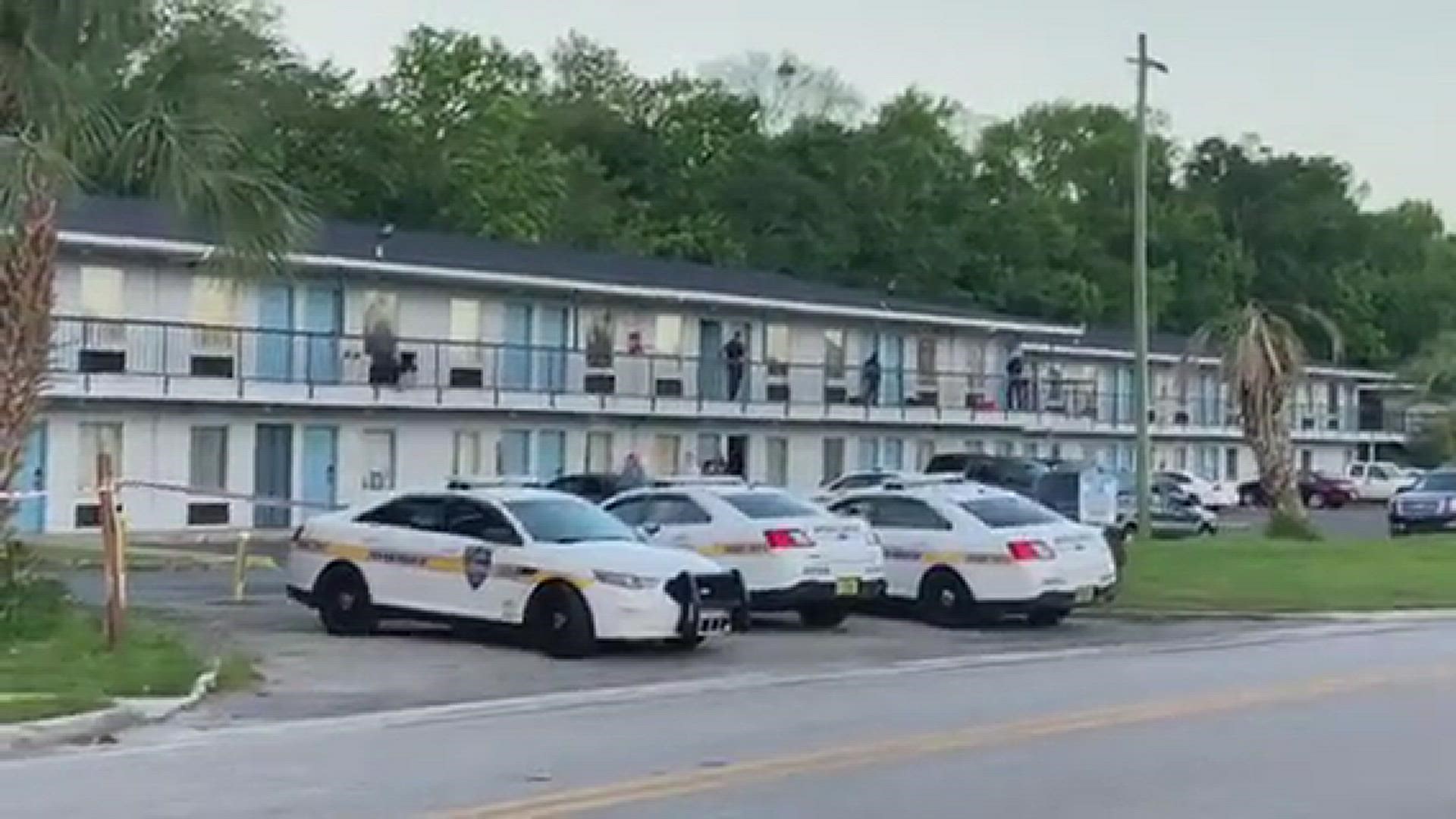 The Jacksonville Sheriff's Office responded to the America's Best Value Inn on Dix Ellis Trail around 4 a.m. for a reported shooting.