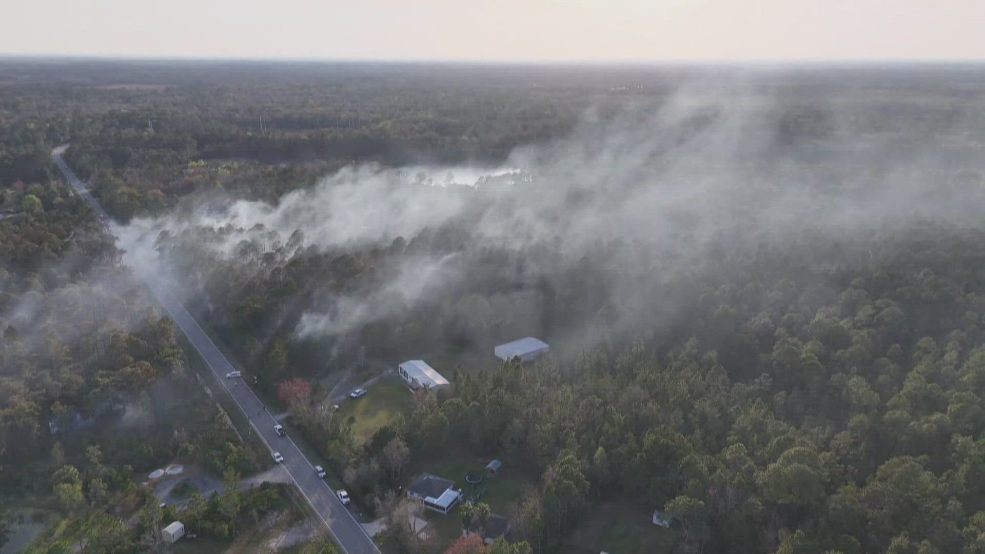 St. Johns County Fire Rescue said people who were evacuated from the area could return to their homes 'imminently' around 6 p.m. Tuesday.