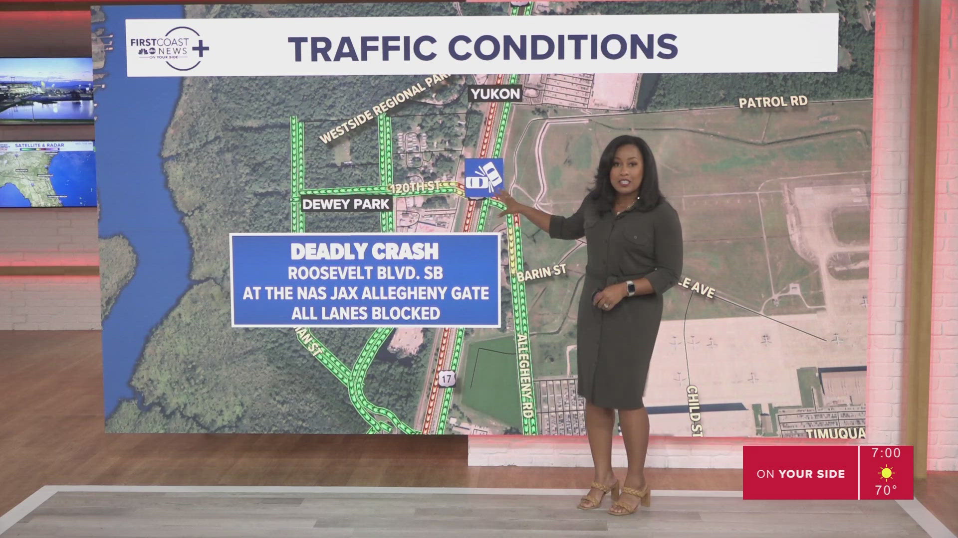 For drivers looking to get into NAS Jax, the base said to use the Birmingham or Yorktown gate, as the Allegheny Gate is currently closed due to the crash.