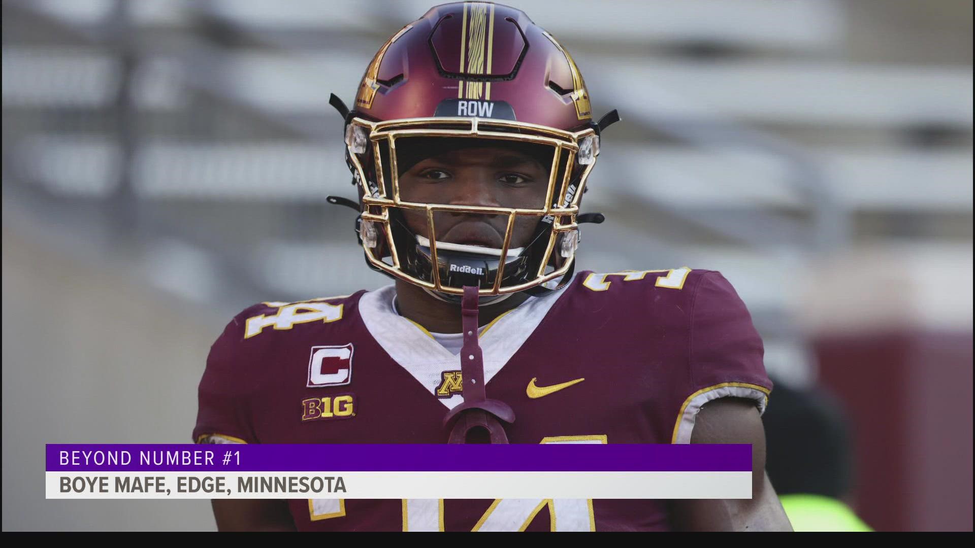 Boye Mafe is an American college football defensive end for the Minnesota Golden Gophers.