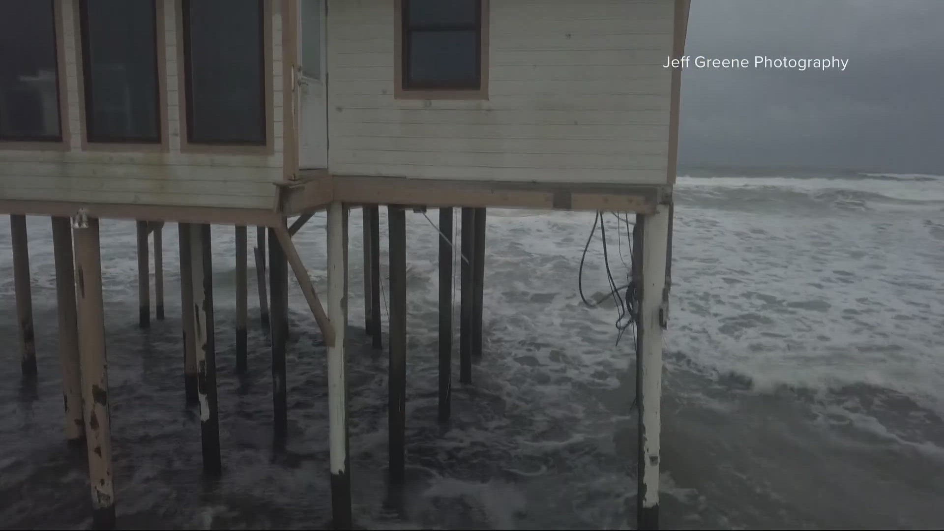 Homeowners have created their own roadway in some areas.