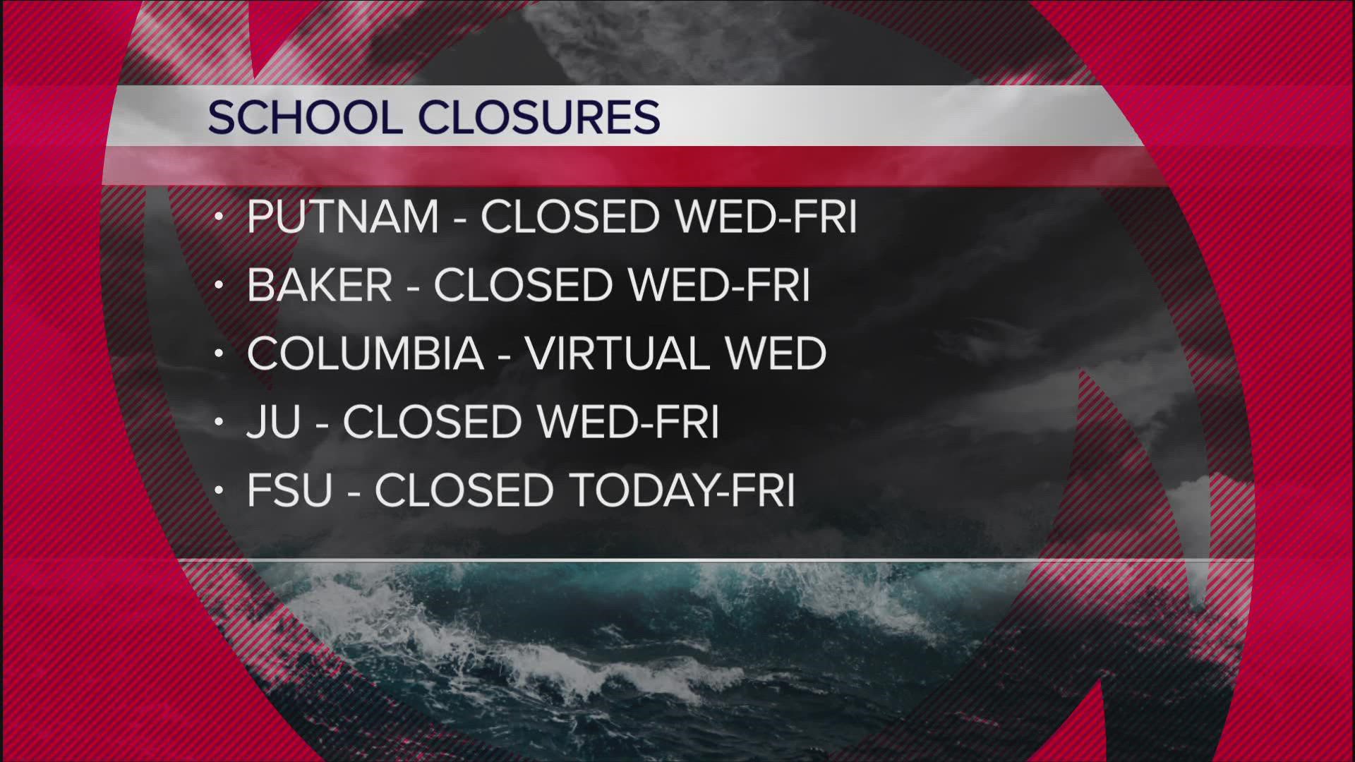 School districts and universities have started to make decisions as Hurricane Ian approaches.