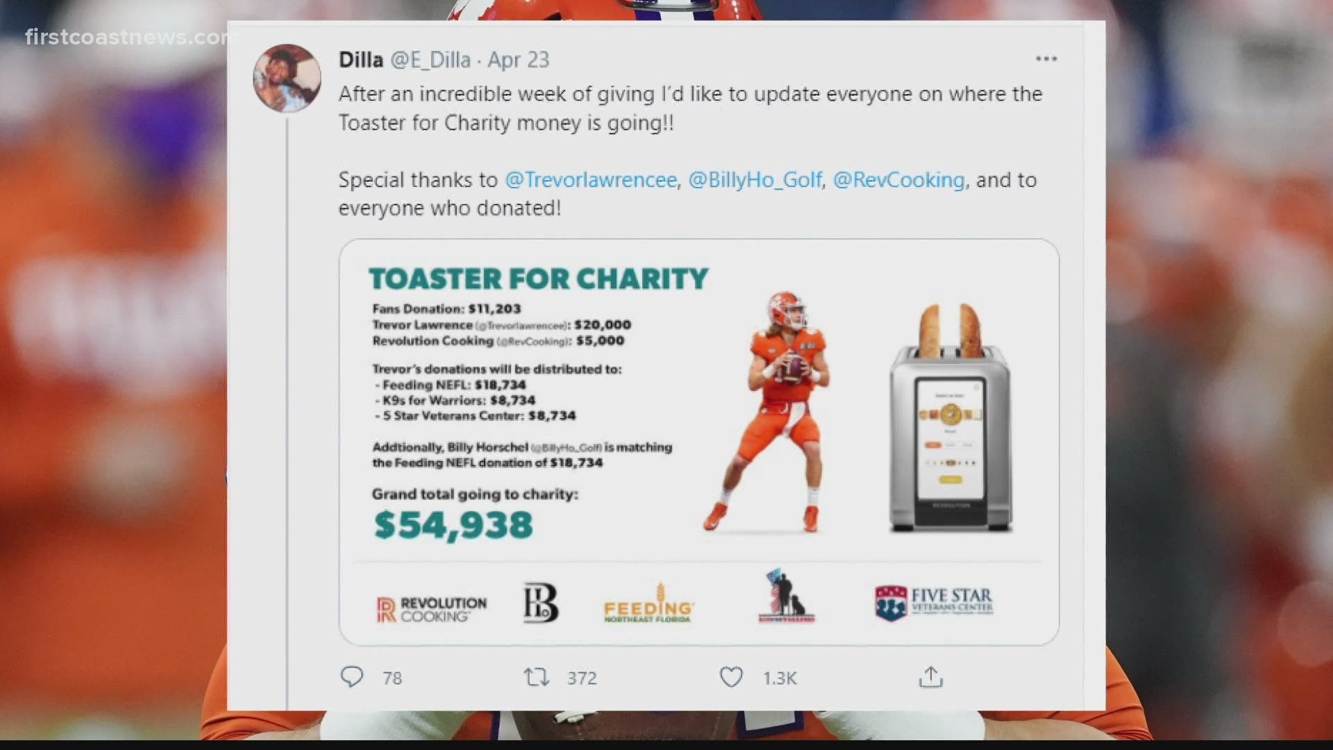 Trevor Lawrence Is Already Donating to Jacksonville Charities