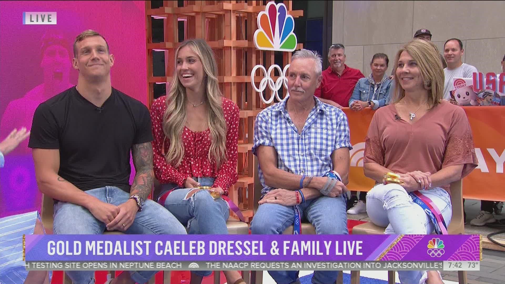 Caeleb Dressel tells Savannah Guthrie on Today about his reunion with his family at the airport Monday night.