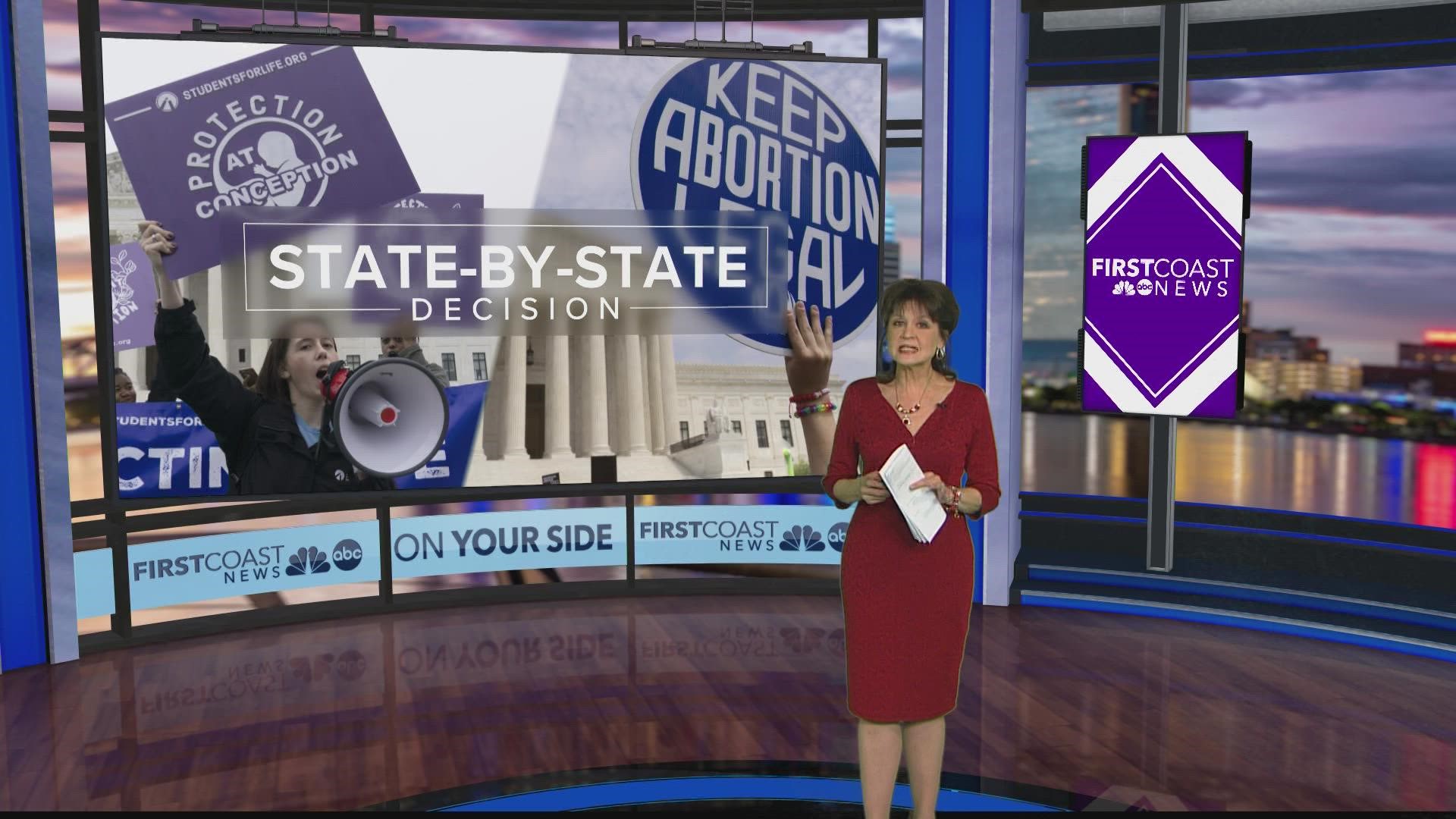 Almost half of US states would likely move to ban abortion, according to a study.