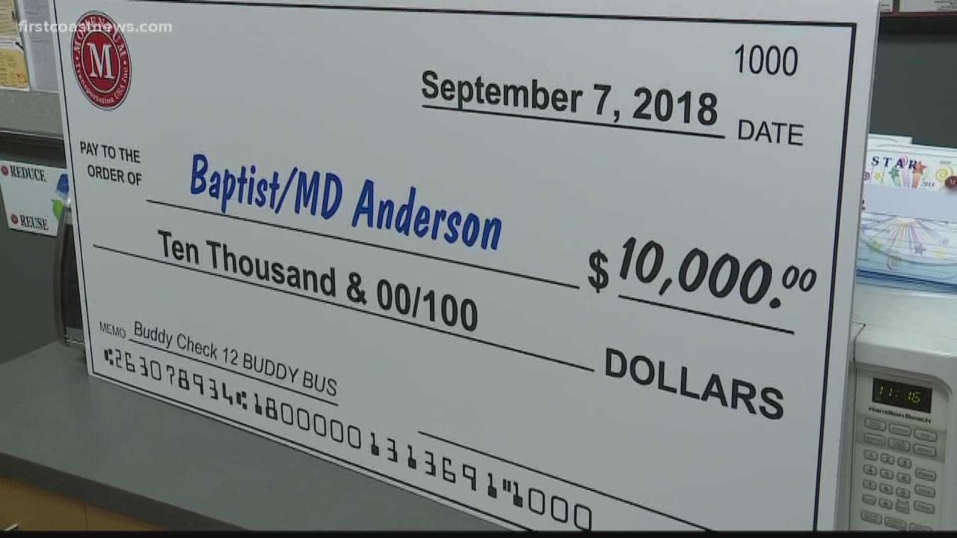 First Coast News and Baptist/MD Anderson are raising funds to purchase The Buddy Bus, a mobile mammography unit that would serve six local counties. Currently, less than 50 percent of women are getting regular mammograms.
