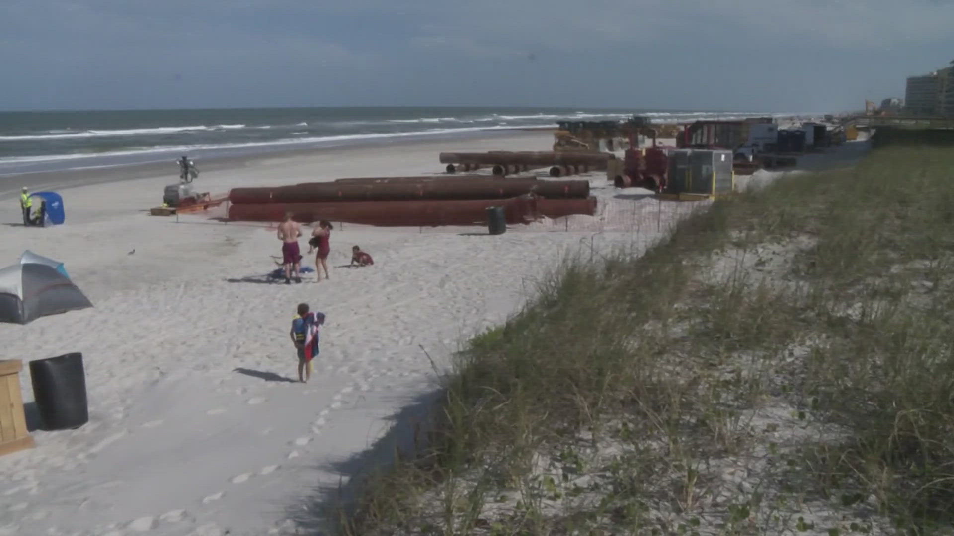 The renourishment project will run through the middle of August, covering 10 miles of coastline in Duval County.