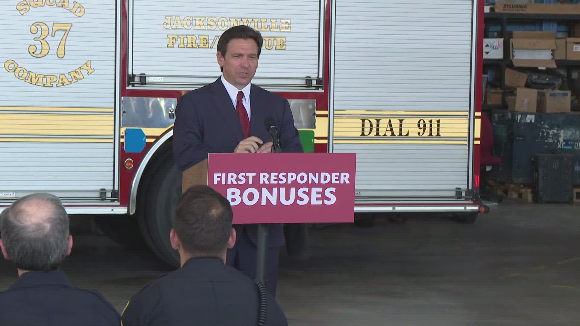 Governor Ron DeSantis, for the third year in a row, announced bonuses for first responders during a press conference in Jacksonville Monday afternoon.