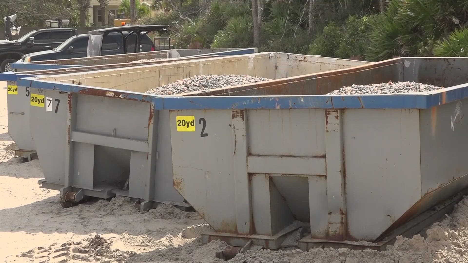 Locals said they found dumpsters loaded with shells and some living creatures in them, all believed to be scored from the ocean floor.