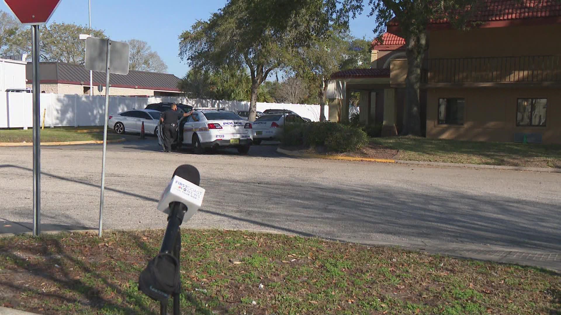 The unidentified man was declared dead at the Orange Park Medical Center.