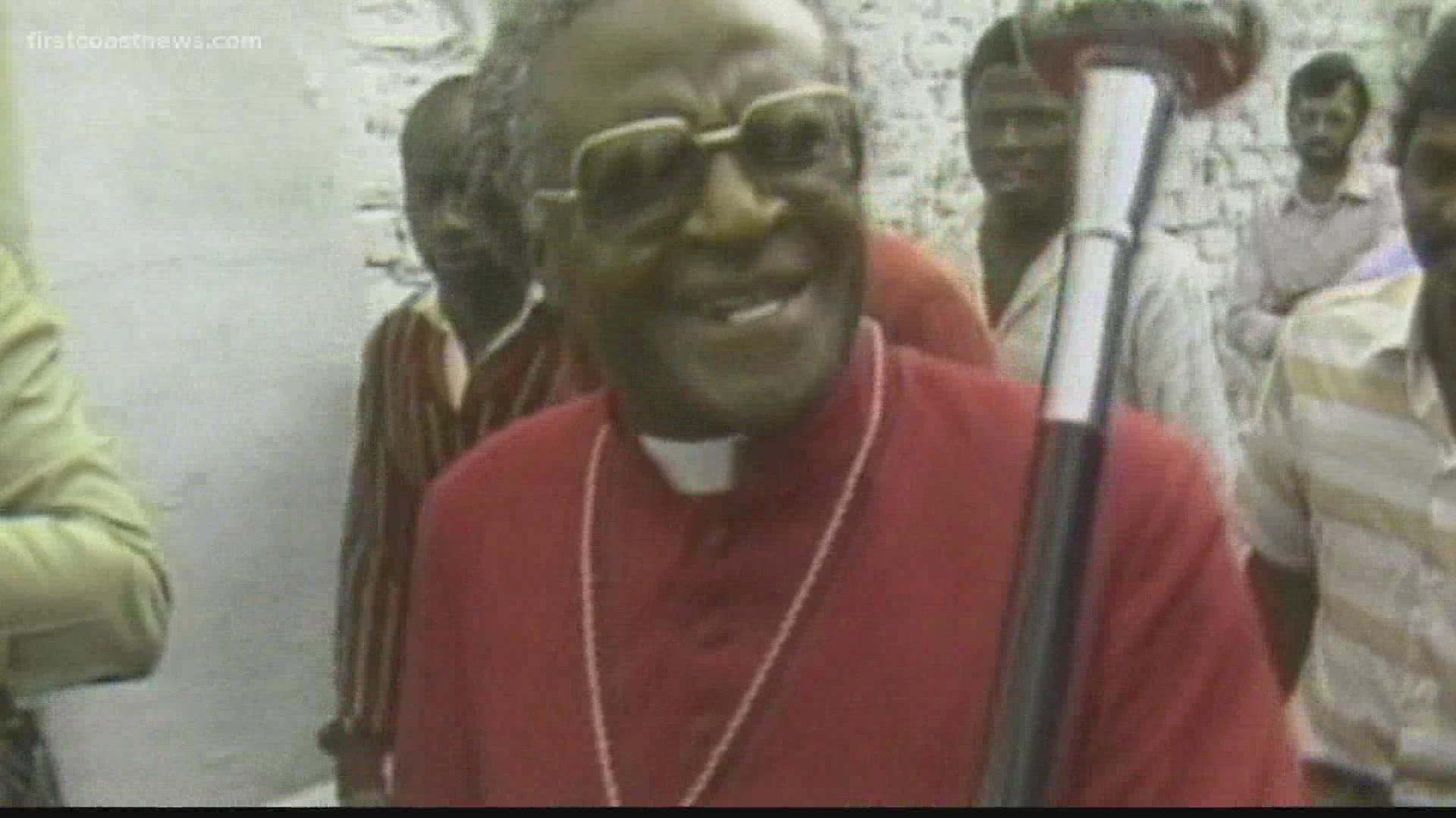 The late arch bishop taught a course at the University of North Florida during the spring 2003 semester.