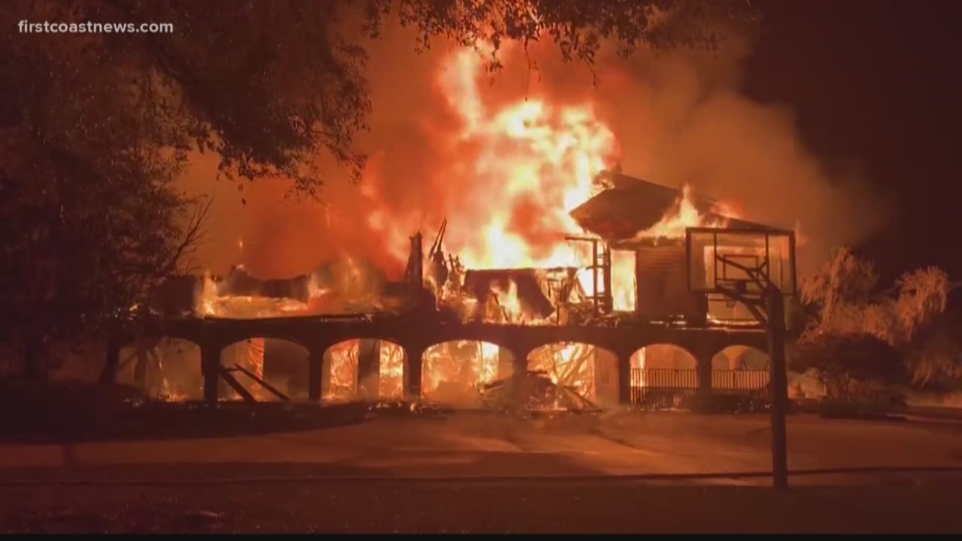 The professional golfer's home on Saint Simon's Island was destroyed by fire early Friday morning.