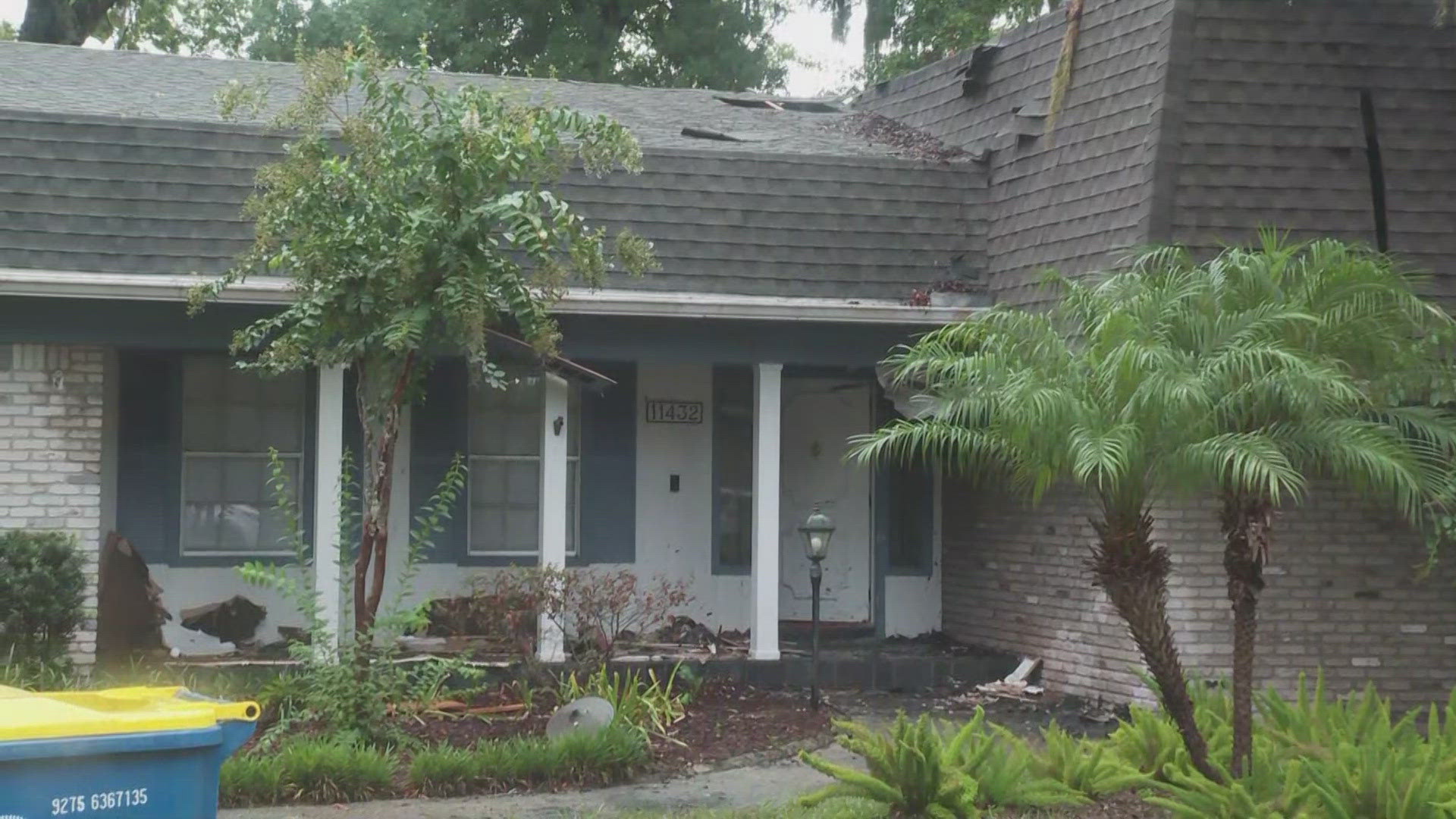 The Jacksonville Fire and Rescue Department said lightning strikes caused the fires at two homes.