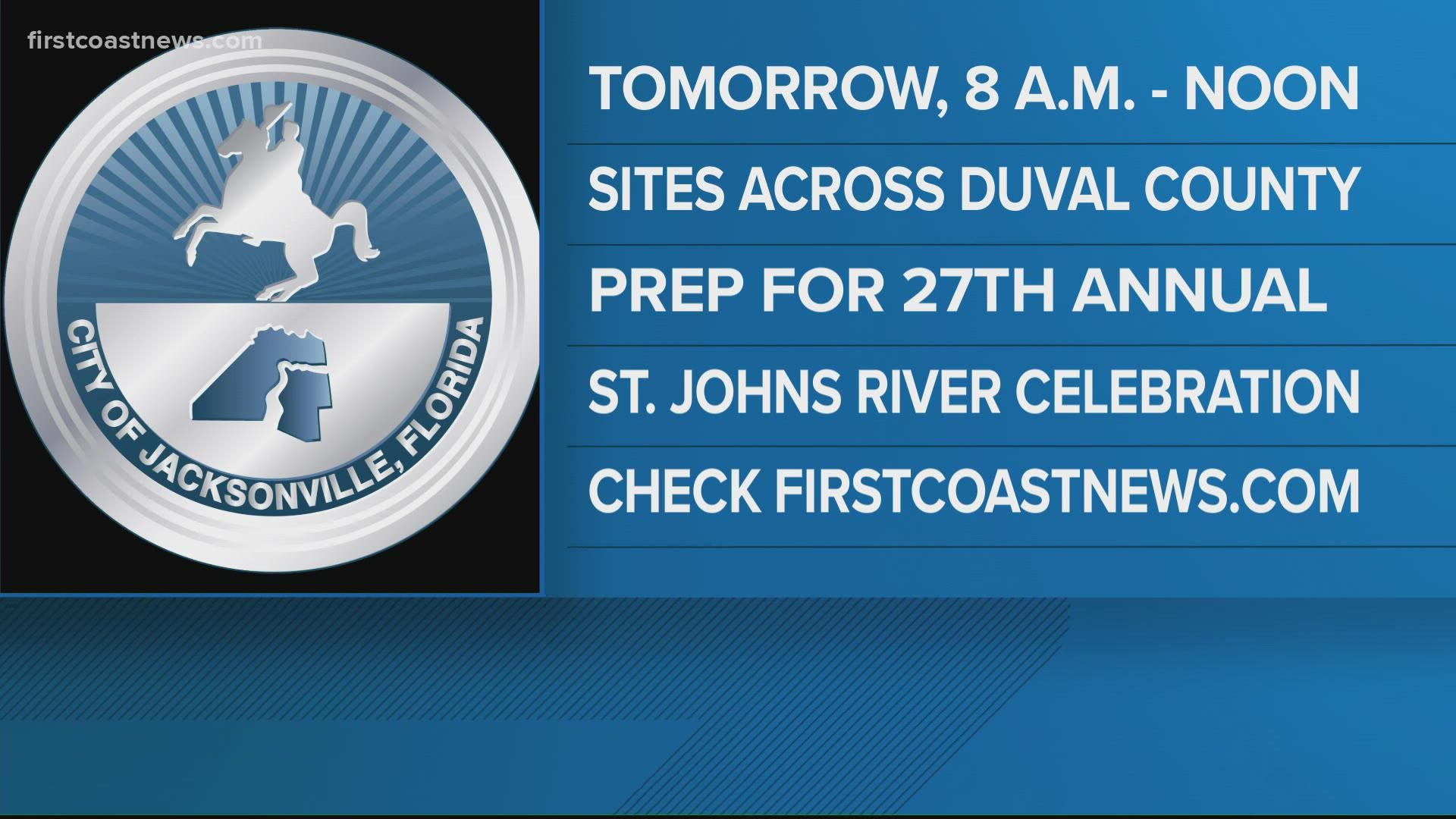 The 27th annual St. Johns River Celebration will take place on Saturday, March 19 from 8 a.m. until noon, depending on the clean up site.