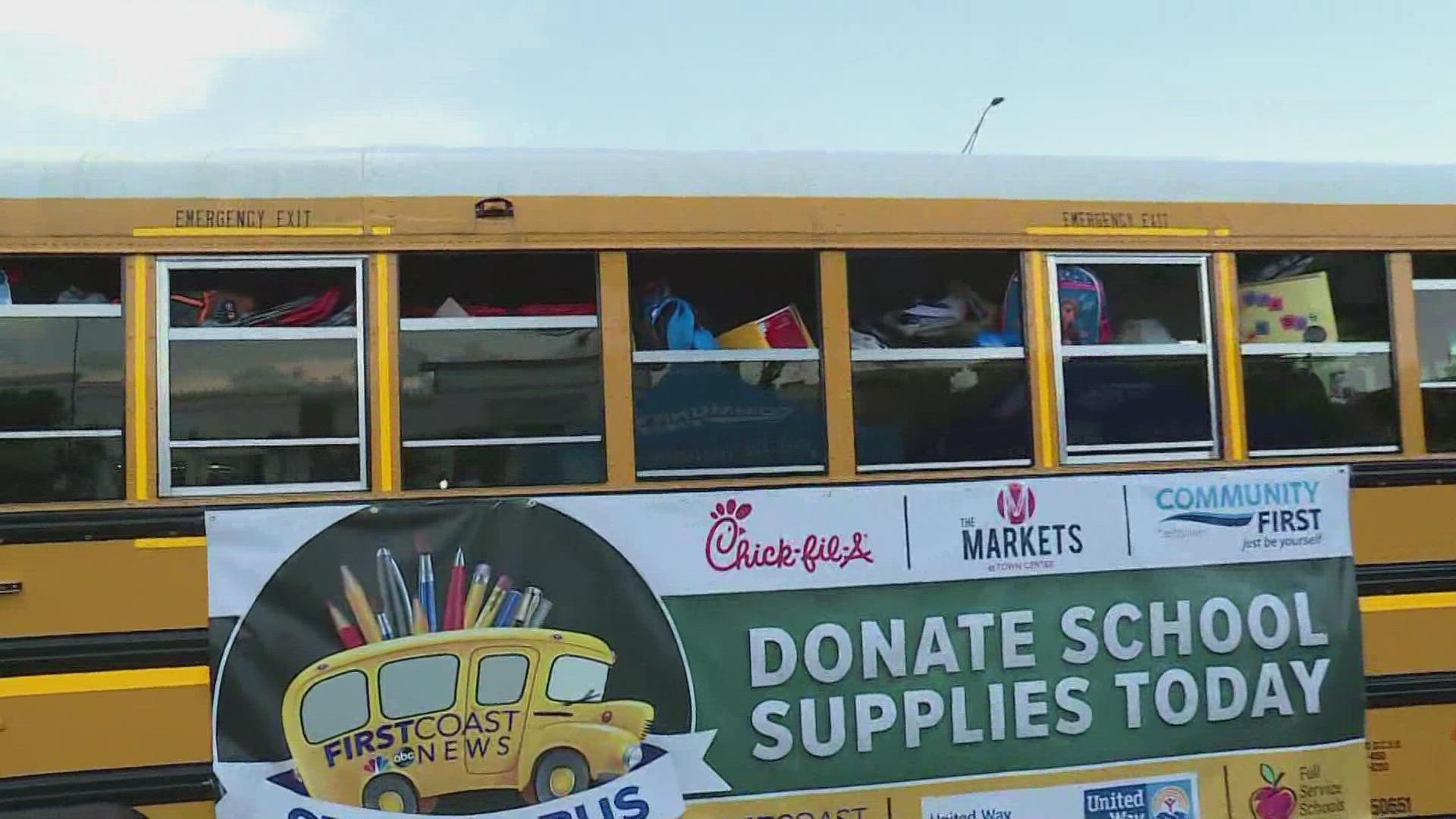 The donations have been pouring in for First Coast News' Stuff The Bus event.