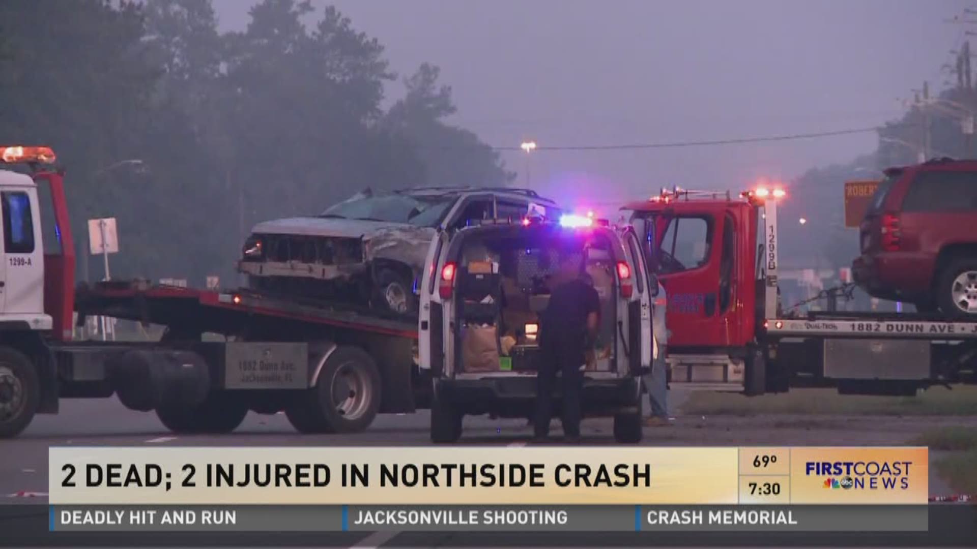 2 dead; 2 injured in Northside crash