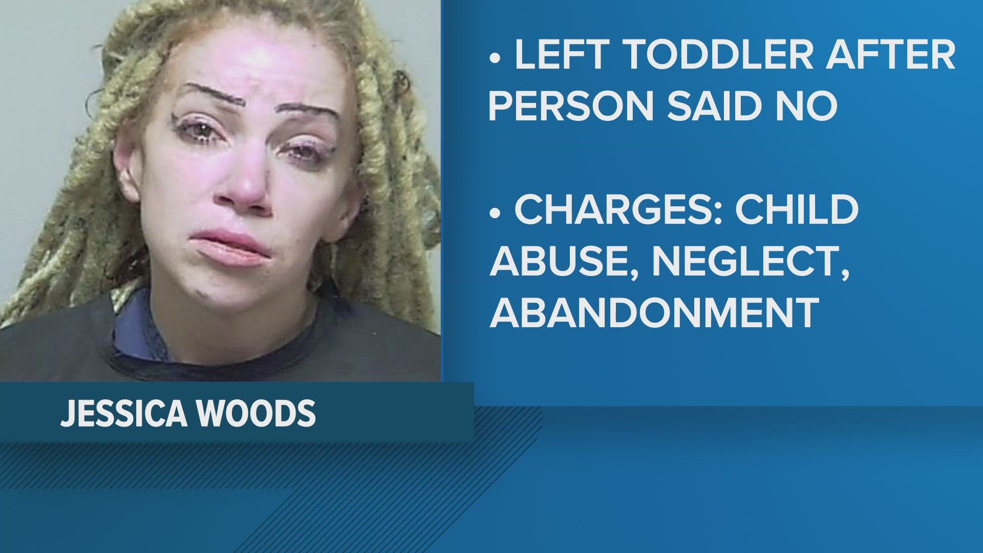 Jessica Woods, 33, was charged with family offense-sell or surrender minor for money or property, child neglect, and four counts of child neglect.