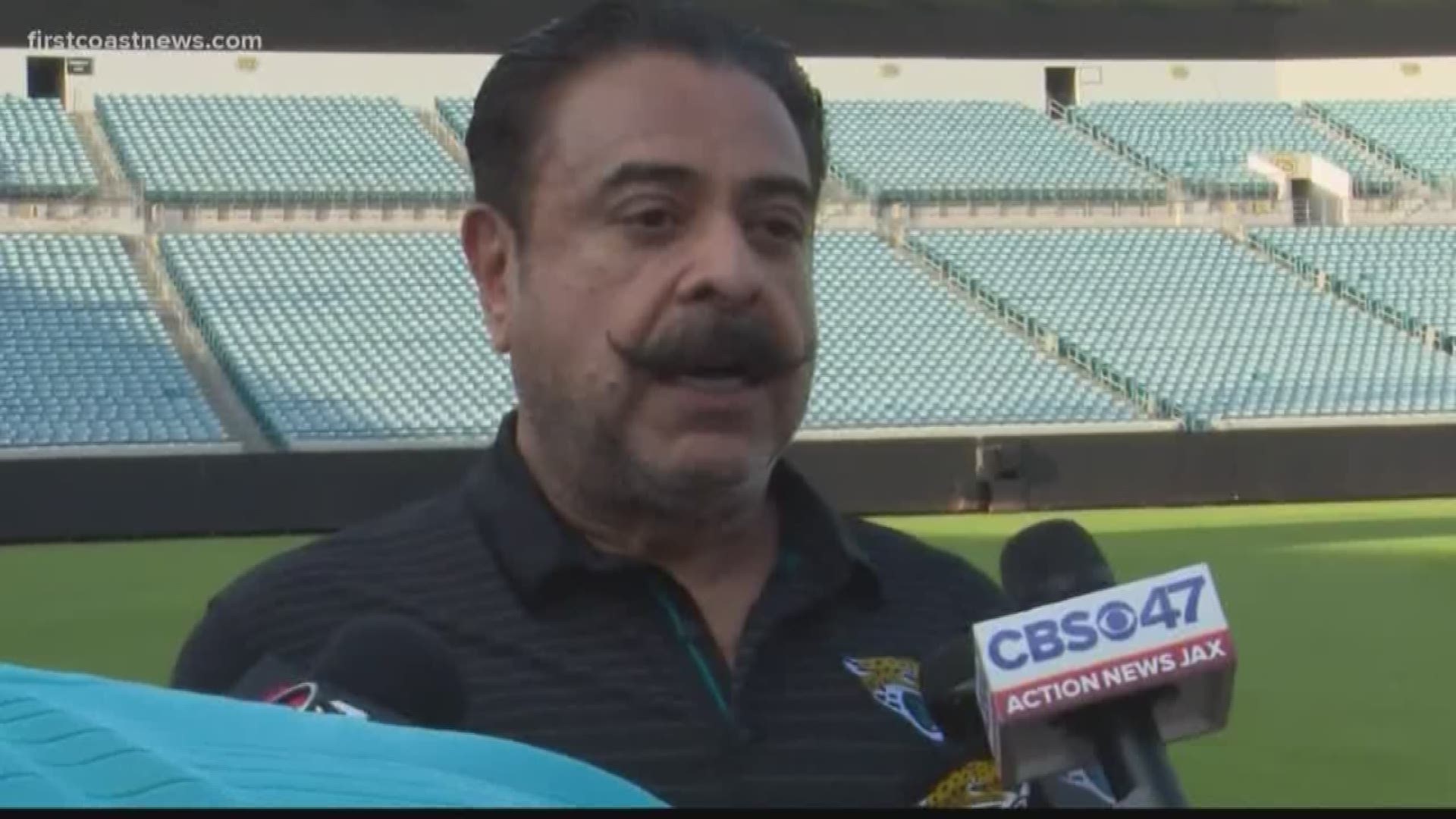 Shad Khan announced that the Jaguars aren't moving, but he is bidding to buy Wembley Stadium in London.