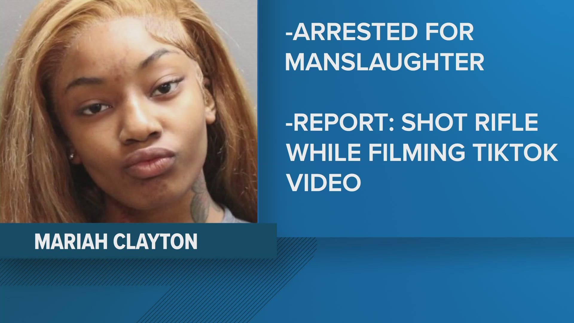 The woman accused of manslaughter in the shooting was holding a rifle while 19-year Aniyah Womack filmed, police said. The rifle fired and struck Womack.