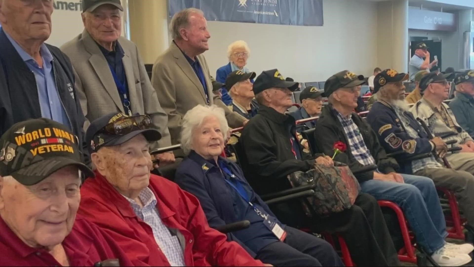 Jessie Dunbar was one of nine veterans to be honored at the grand opening of a new movie at The National WWII Museum in New Orleans on Veterans Day.