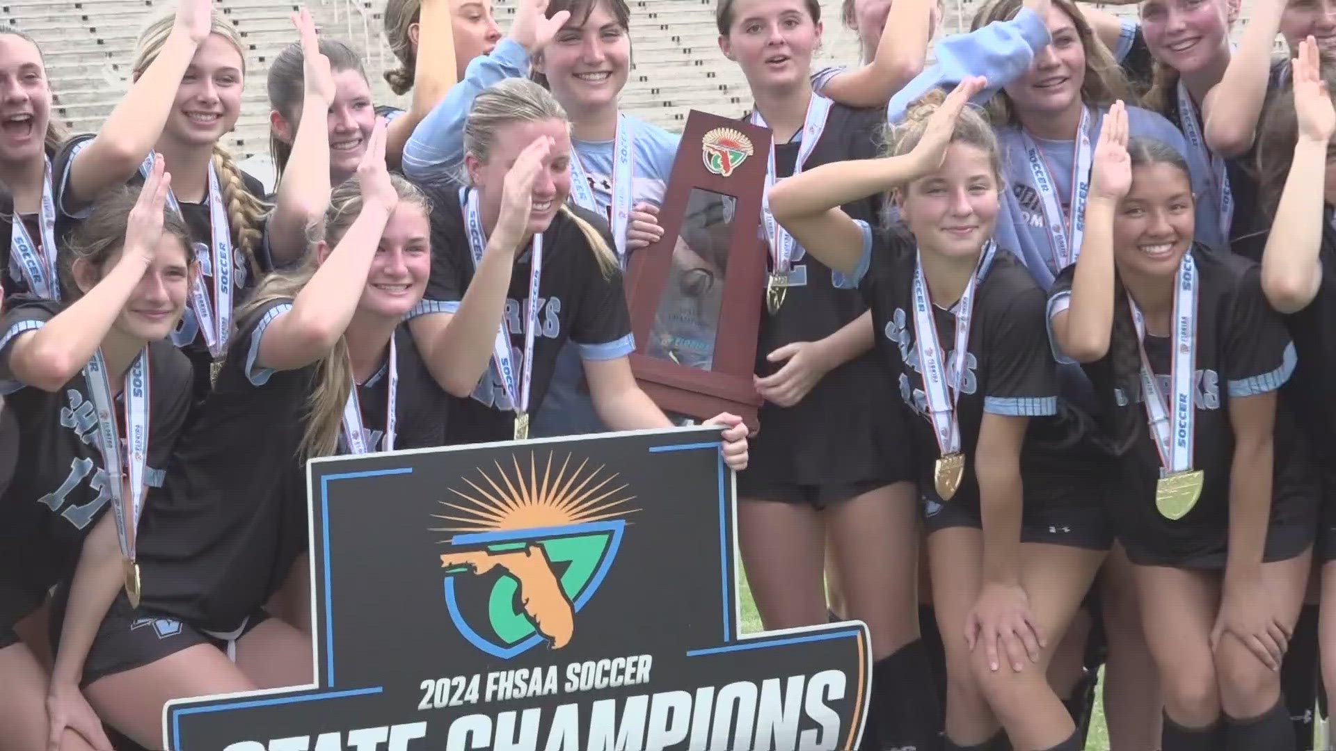 In DeLand, the Ponte Vedra Sharks triumph to yet another state title.