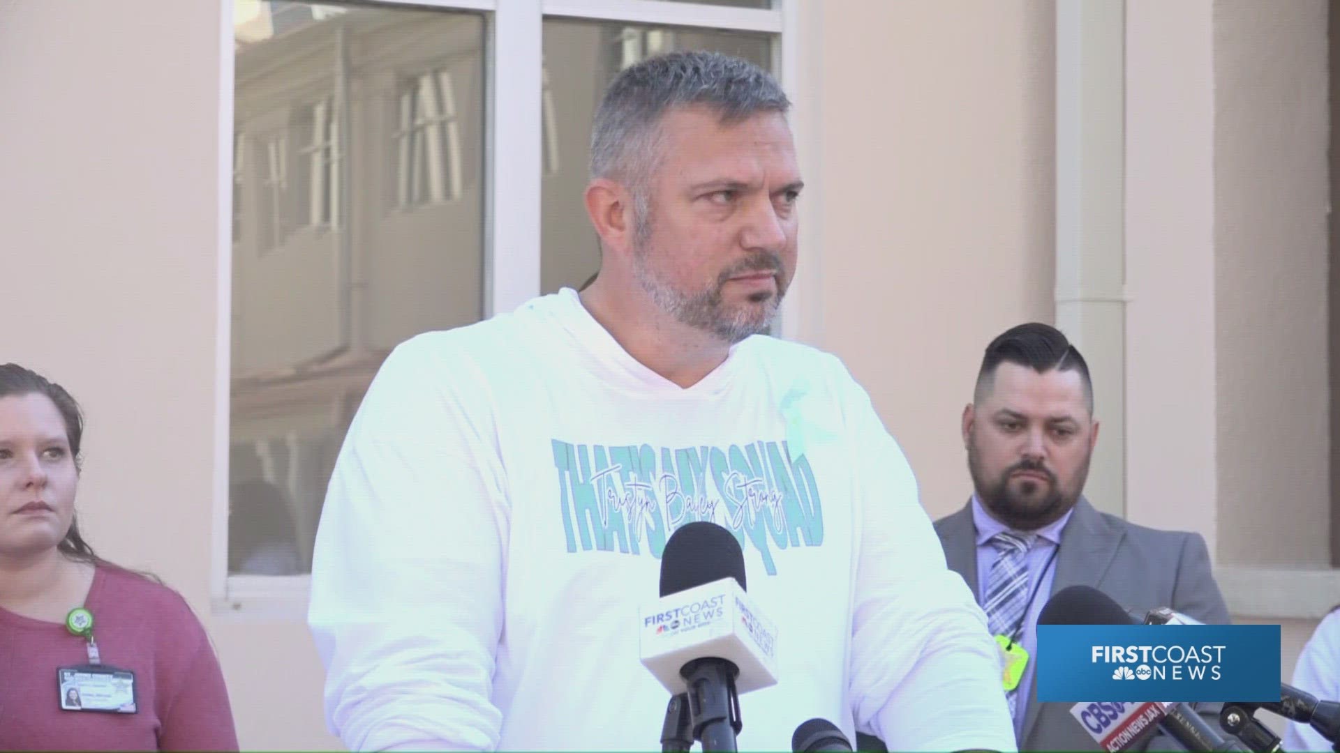 Forrest Bailey spoke for the Bailey 7 addressing the community, media, law enforcement and all involved in the case. He also spoke directly to his daughter.