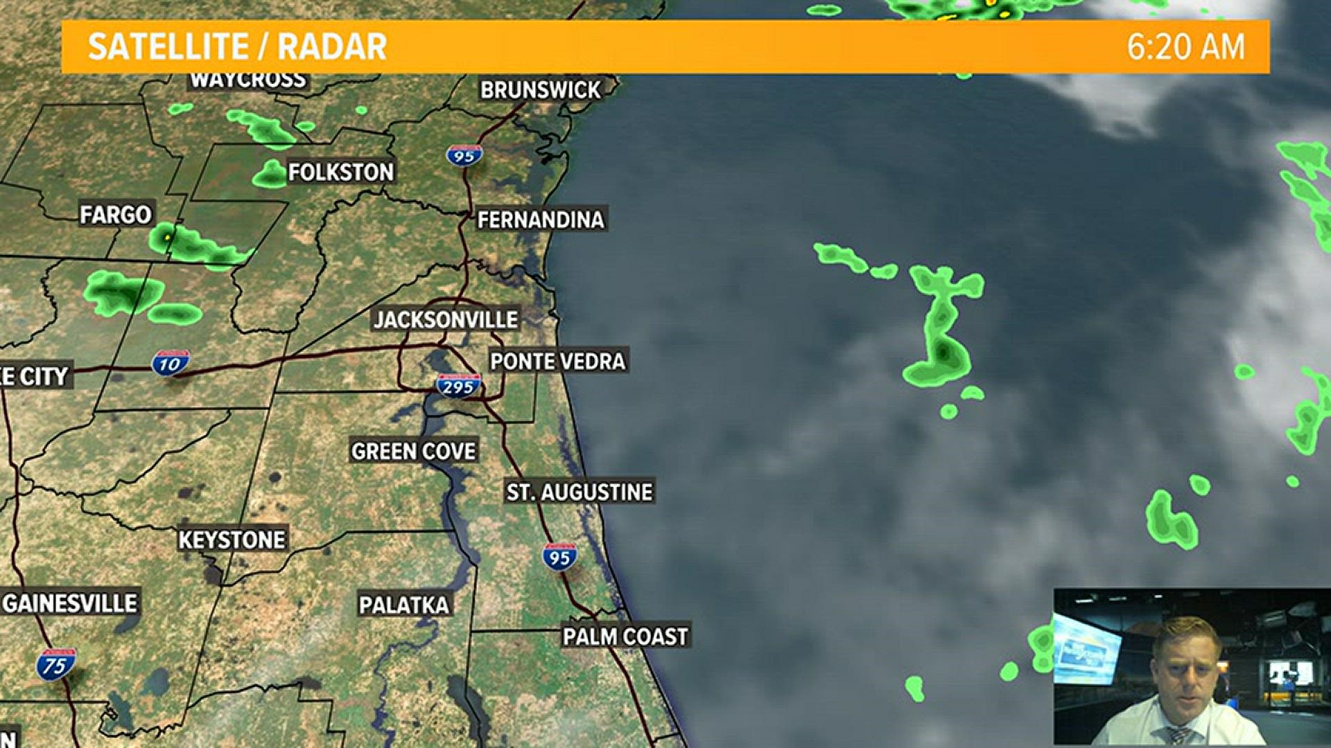Tracking an out-of-season front draping its way across the First Coast Saturday.