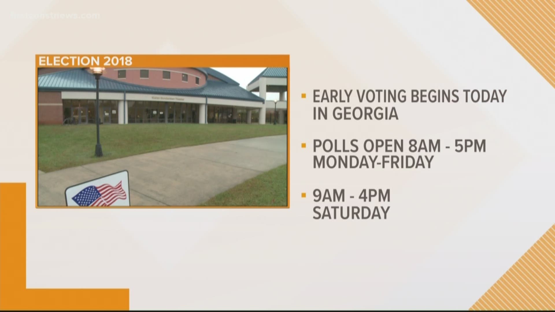 Polls will be open from 8 a.m. - 5 p.m. Monday - Friday until Nov. 2