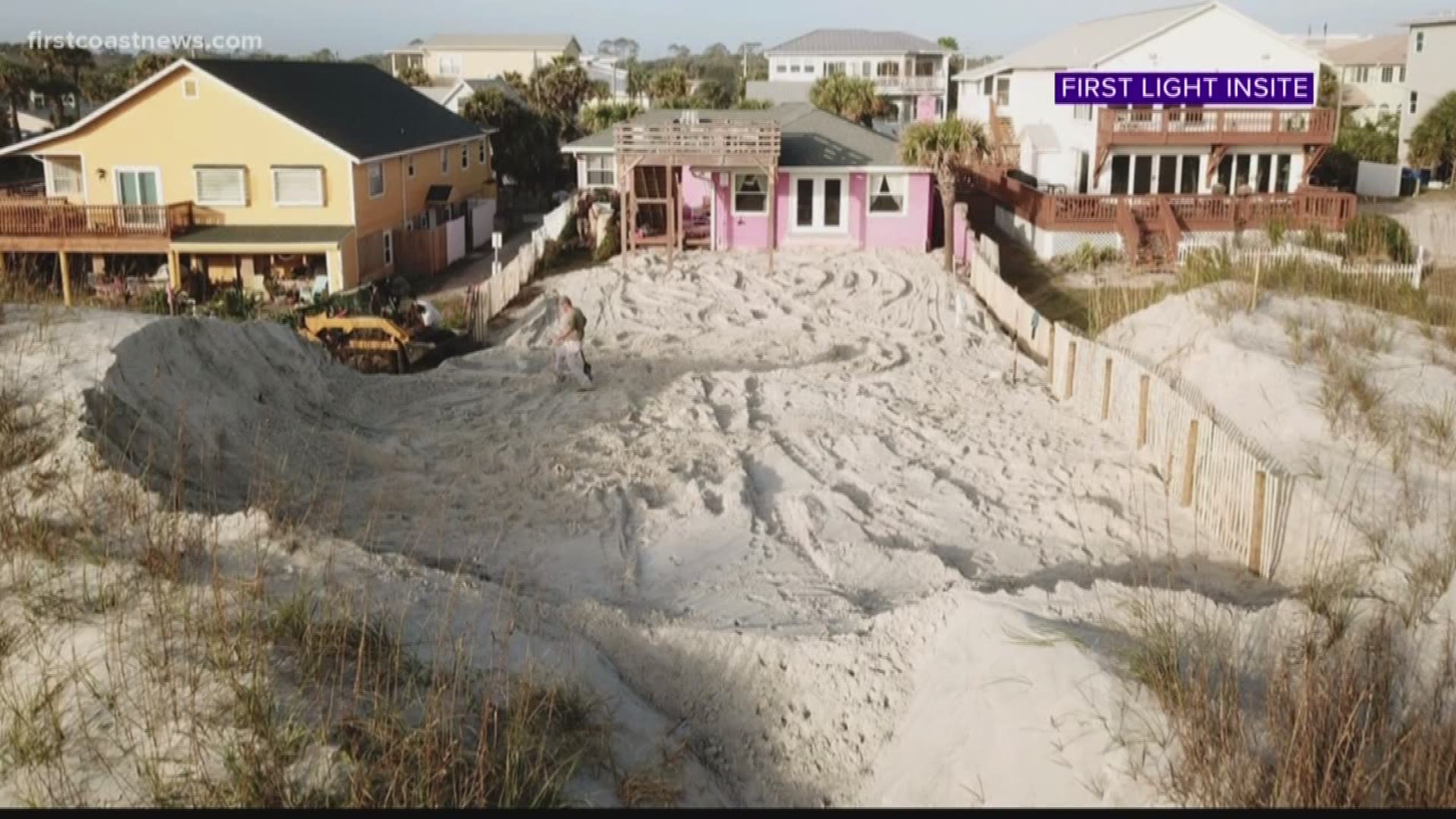 State permit shows DEP gave the homeowners permission to excavate 6 feet of dune in order to cope with "windblown material."