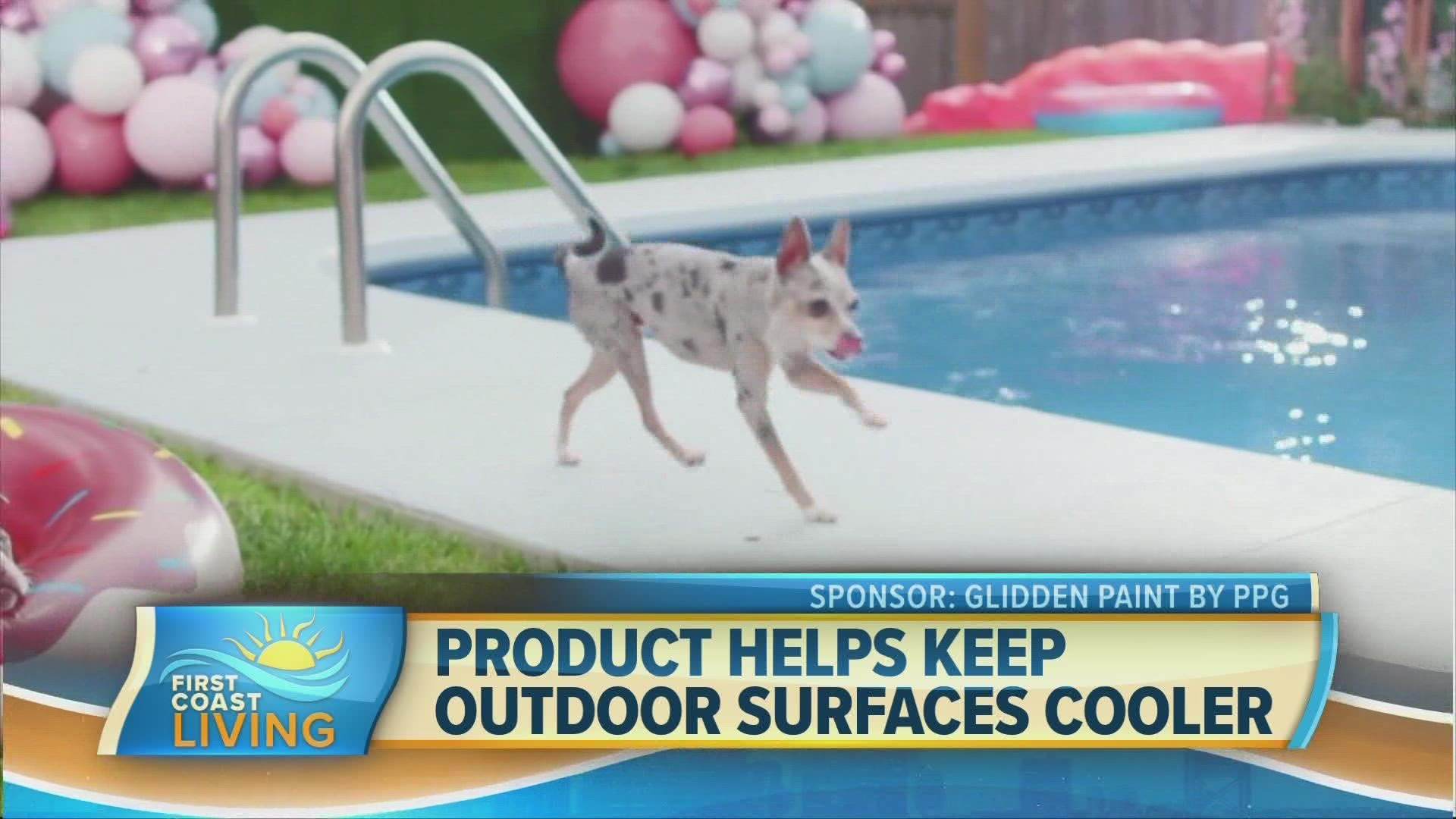 Home improvement expert, Kathryn Emery shares a new product line that will keep your outdoor concrete surfaces, wood patios, porches and pool decks feeling cool.
