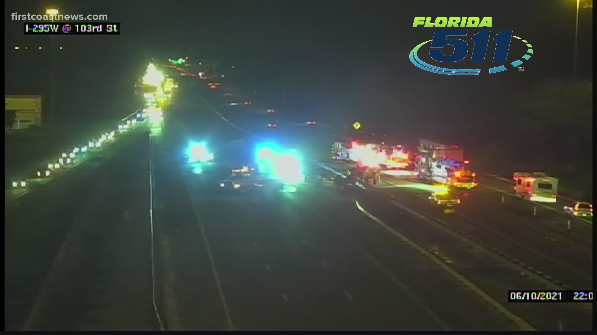 Lanes reopen after crash with injuries on I-295 in Jacksonville