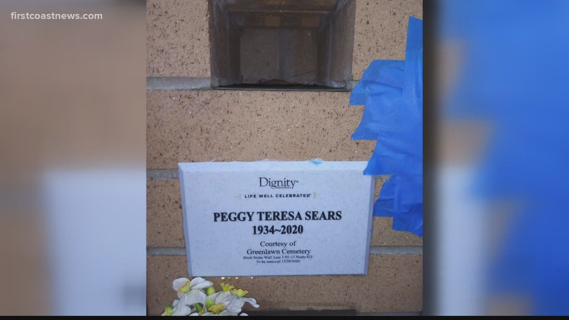 Family of Peggy Teresa Sears are mourning for a second time after someone broke into Greenlawn Cemetery and stole her ashes.
