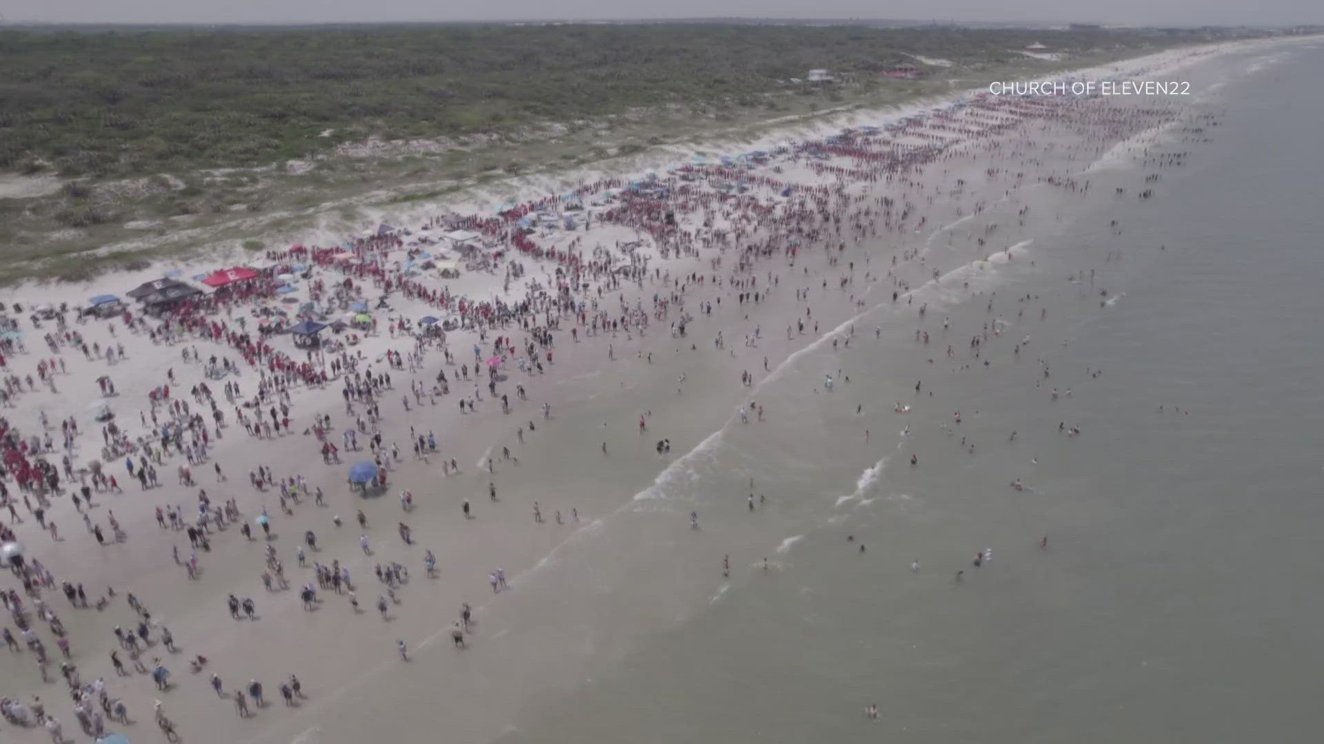 1,958 people got baptized in the Atlantic Ocean Sunday at The Church of Eleven22's 2025 Beach Baptism.