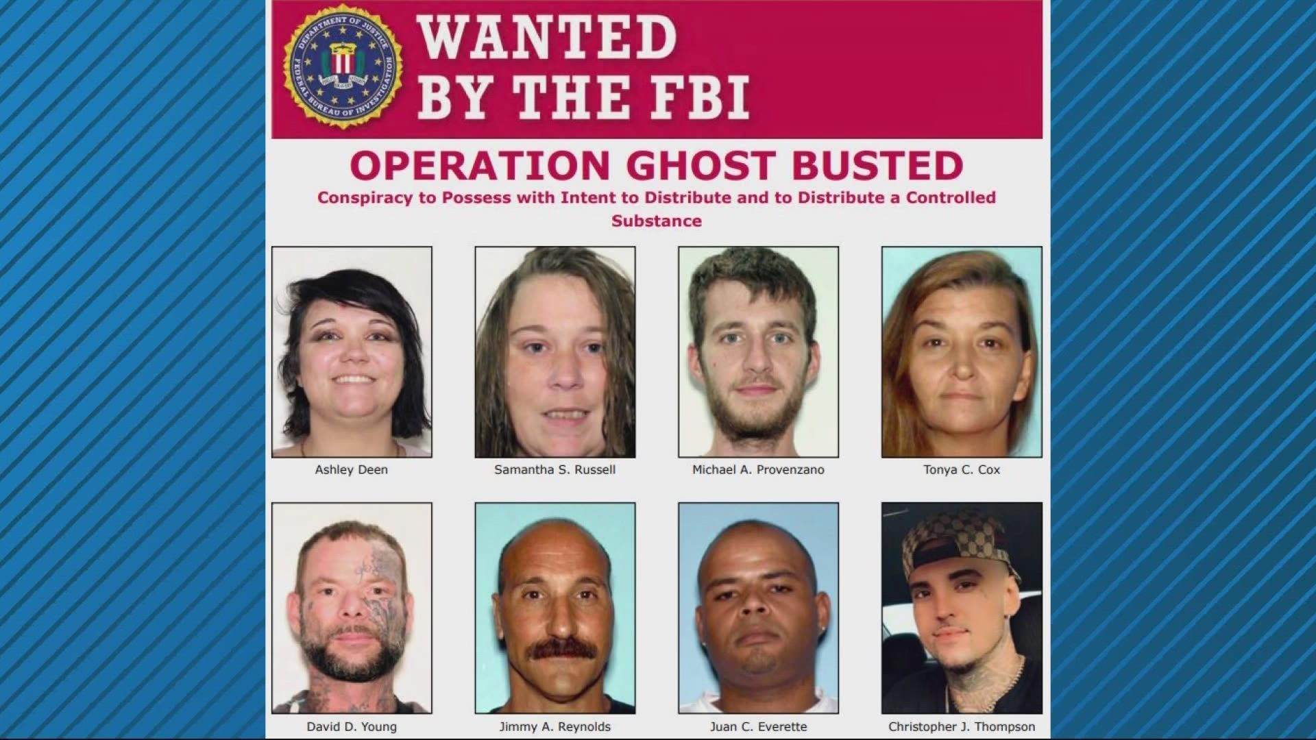 The agency says these people are wanted in connection to a widespread drug operation.
